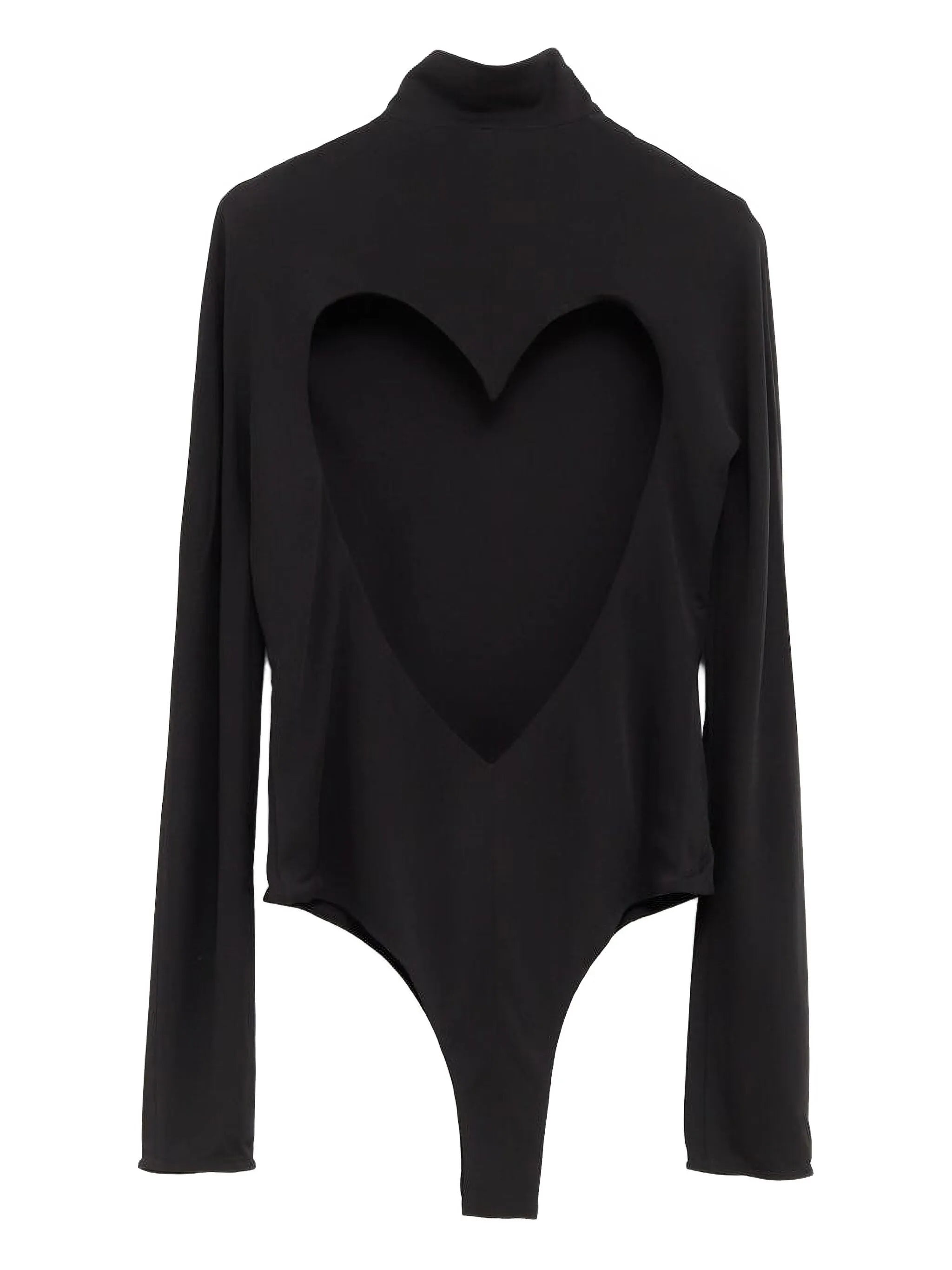 heart-shaped neckline bodysuit
