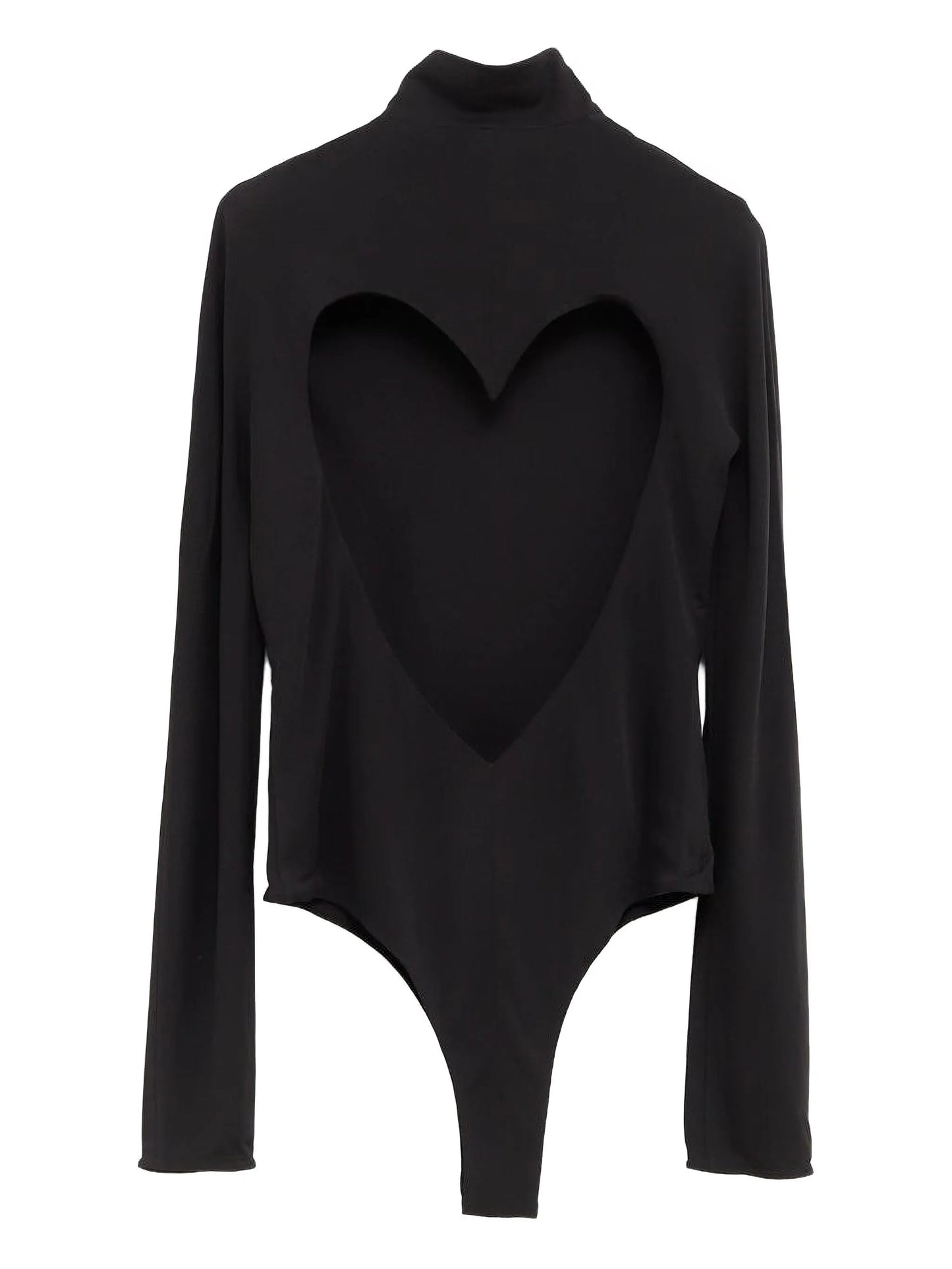 heart-shaped neckline bodysuit