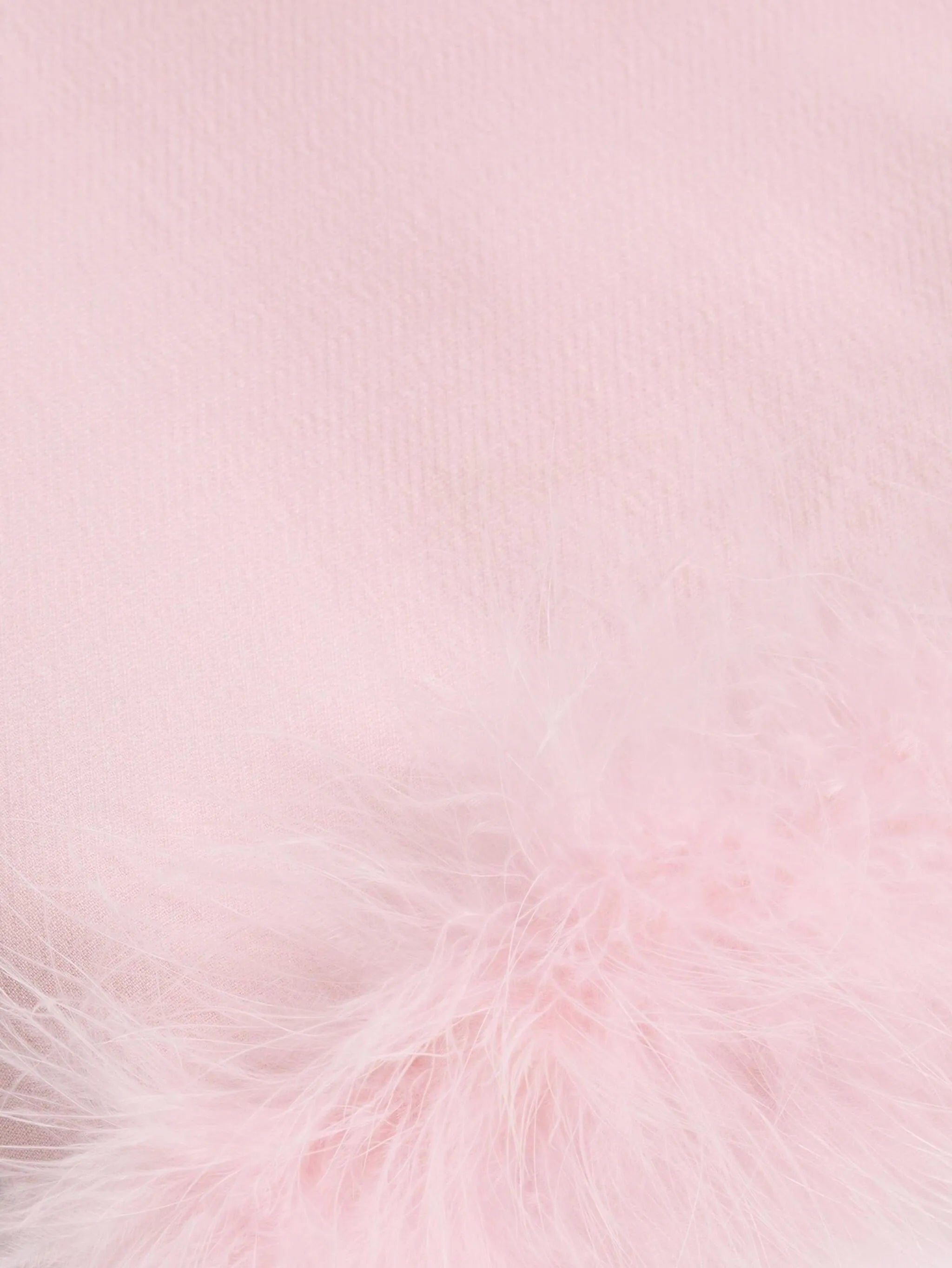 short crepe couture skirt with feathers