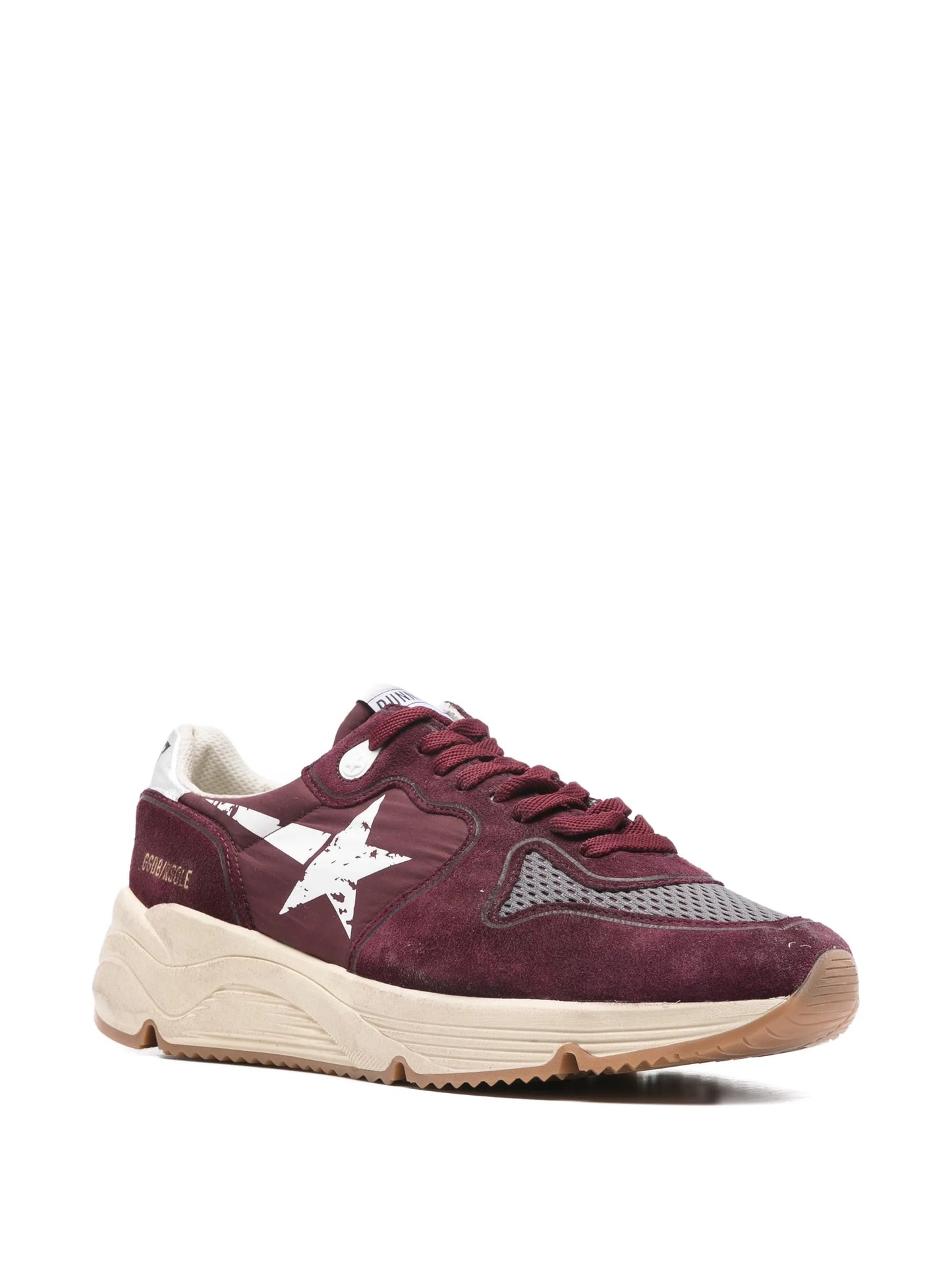 printed-star suede sneakers
