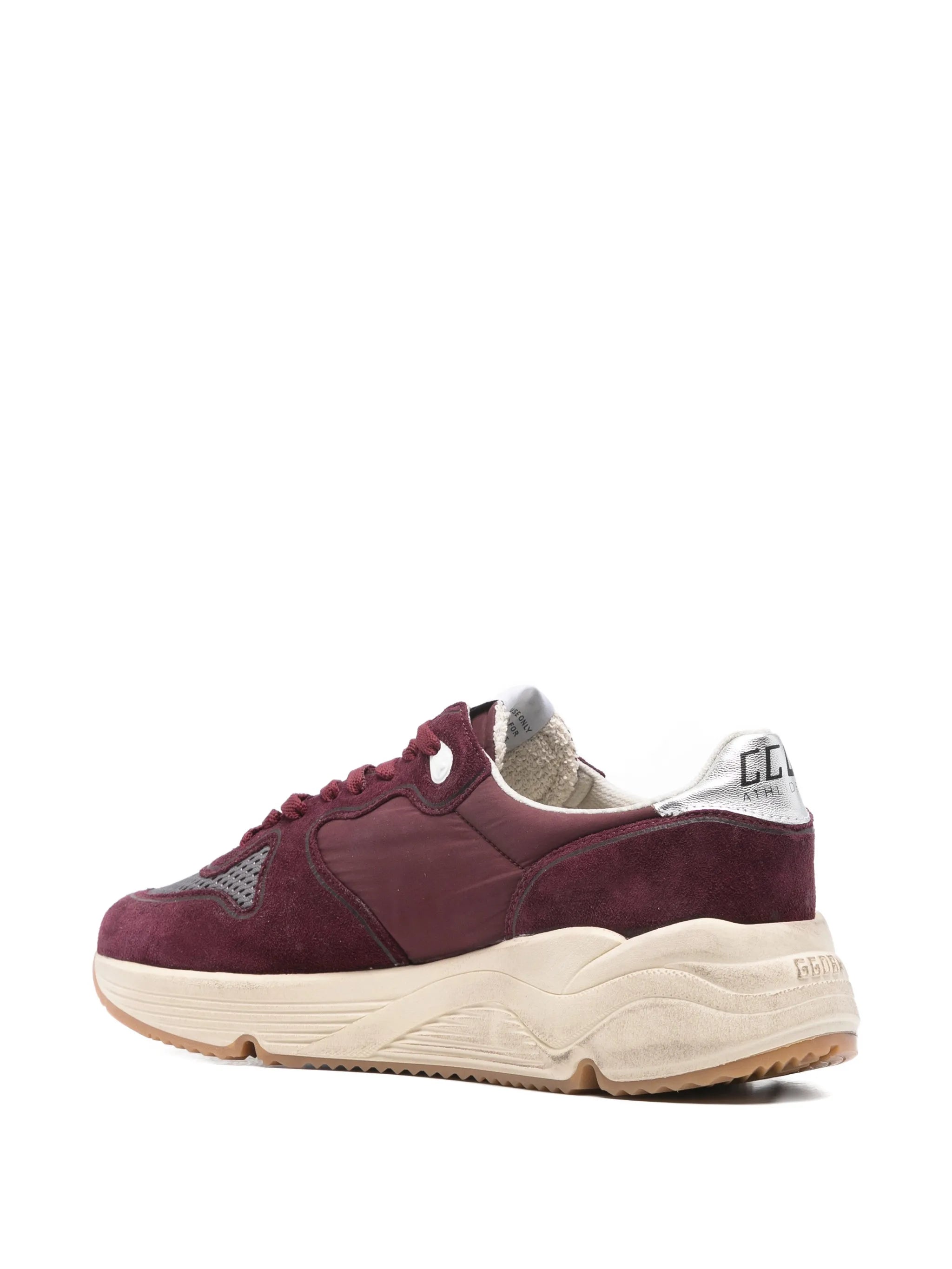 printed-star suede sneakers