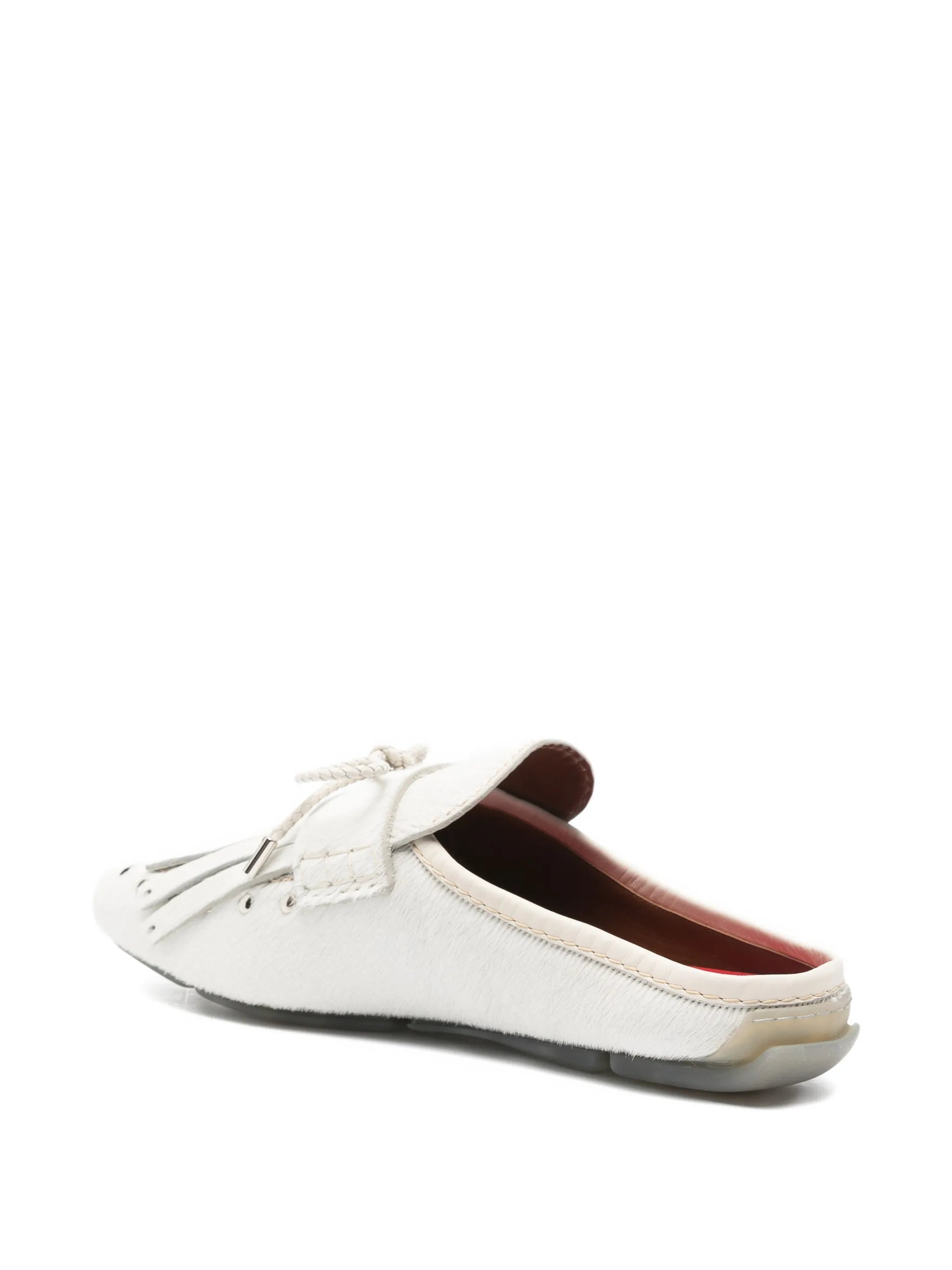 Montego fringed calf-hair mules