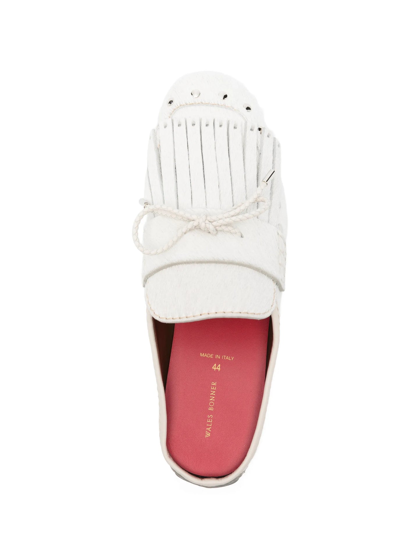 Montego fringed calf-hair mules