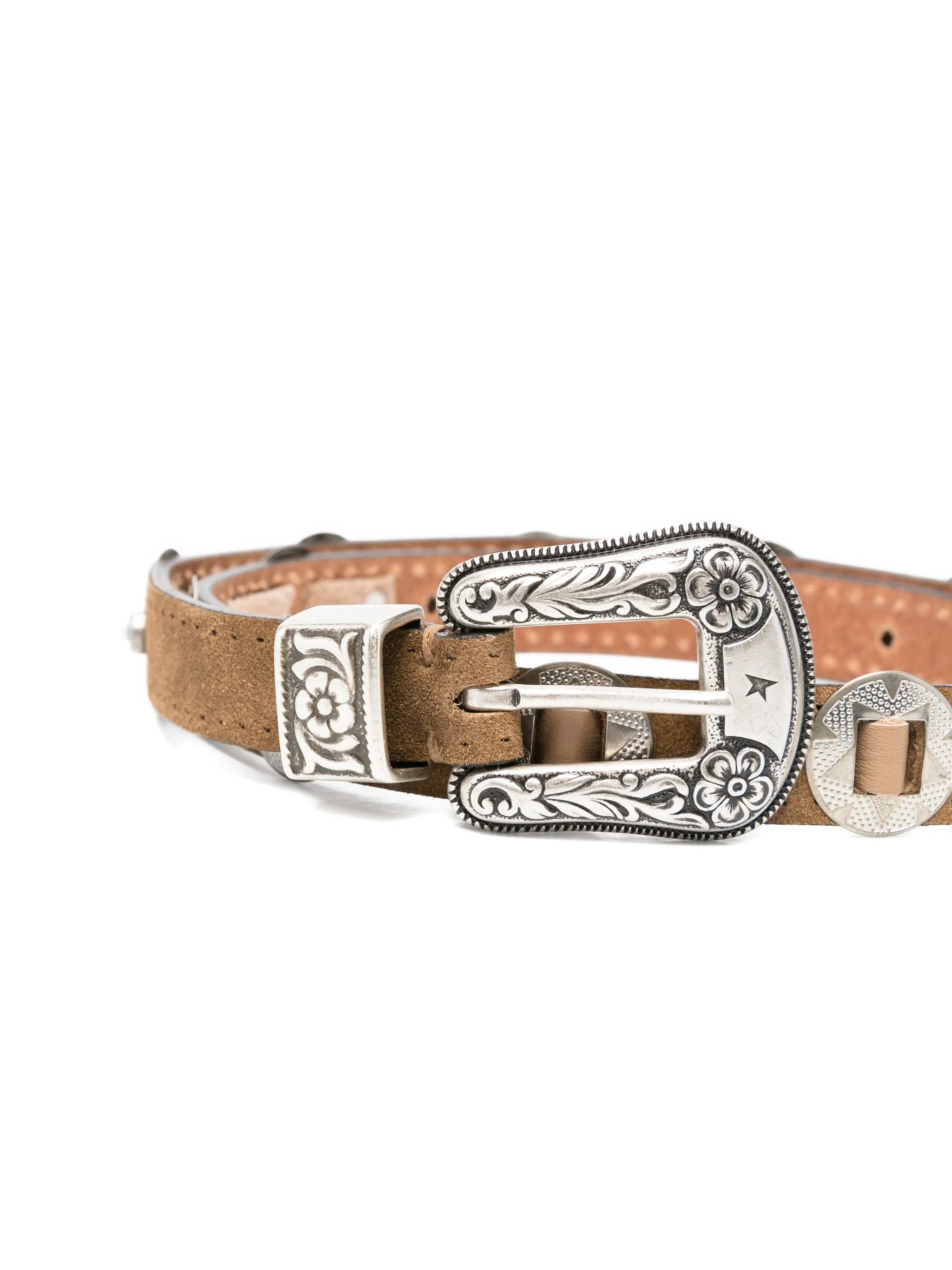 Lace S leather belt