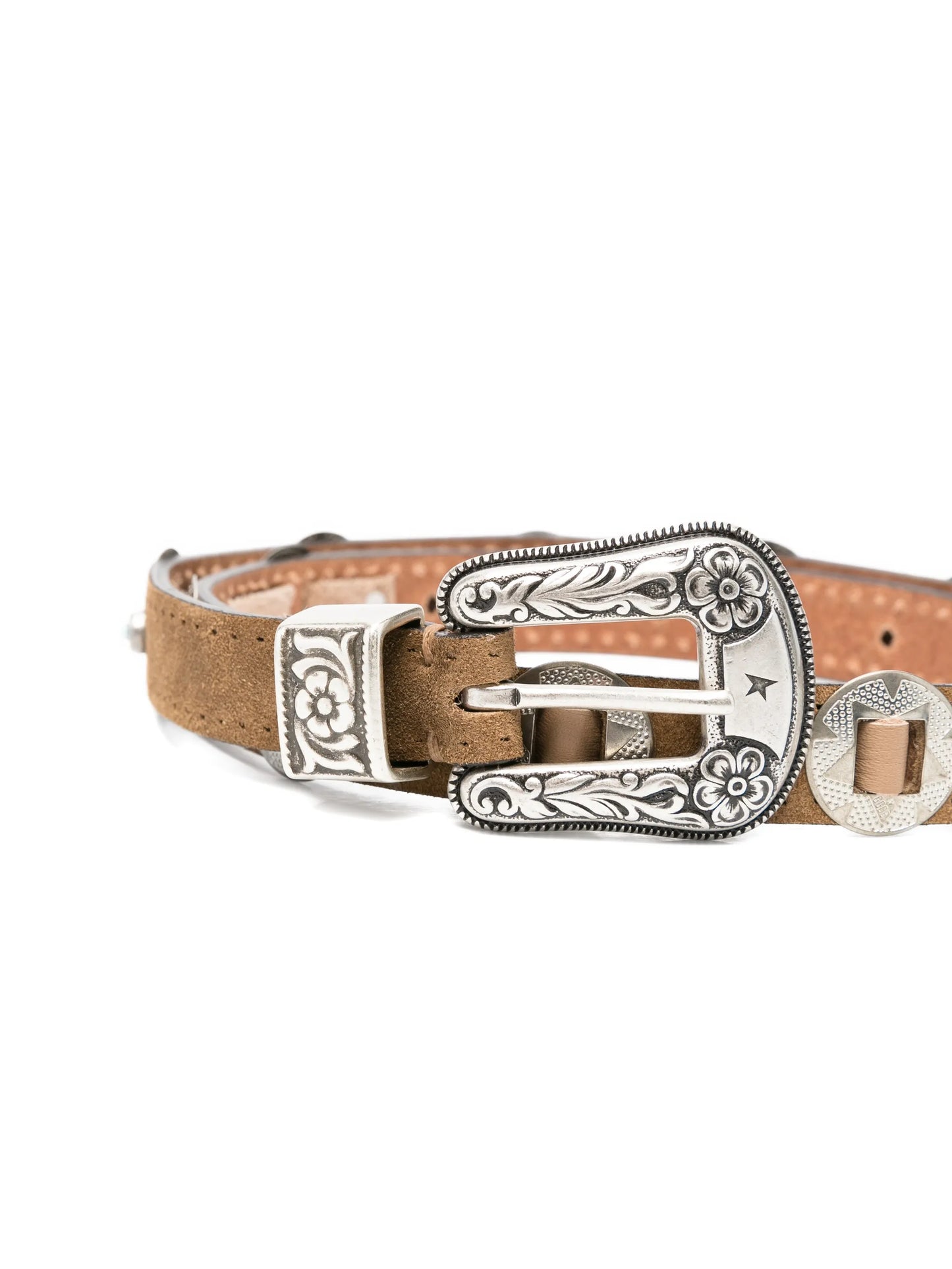 Lace S leather belt