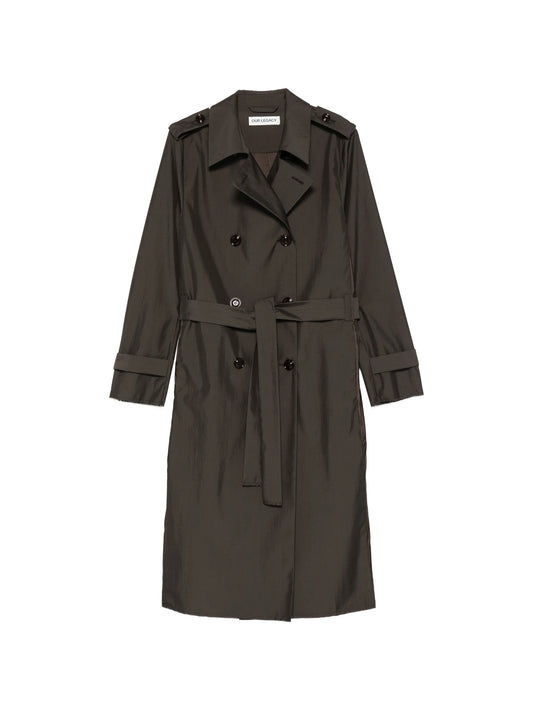 Origami belted trench coat