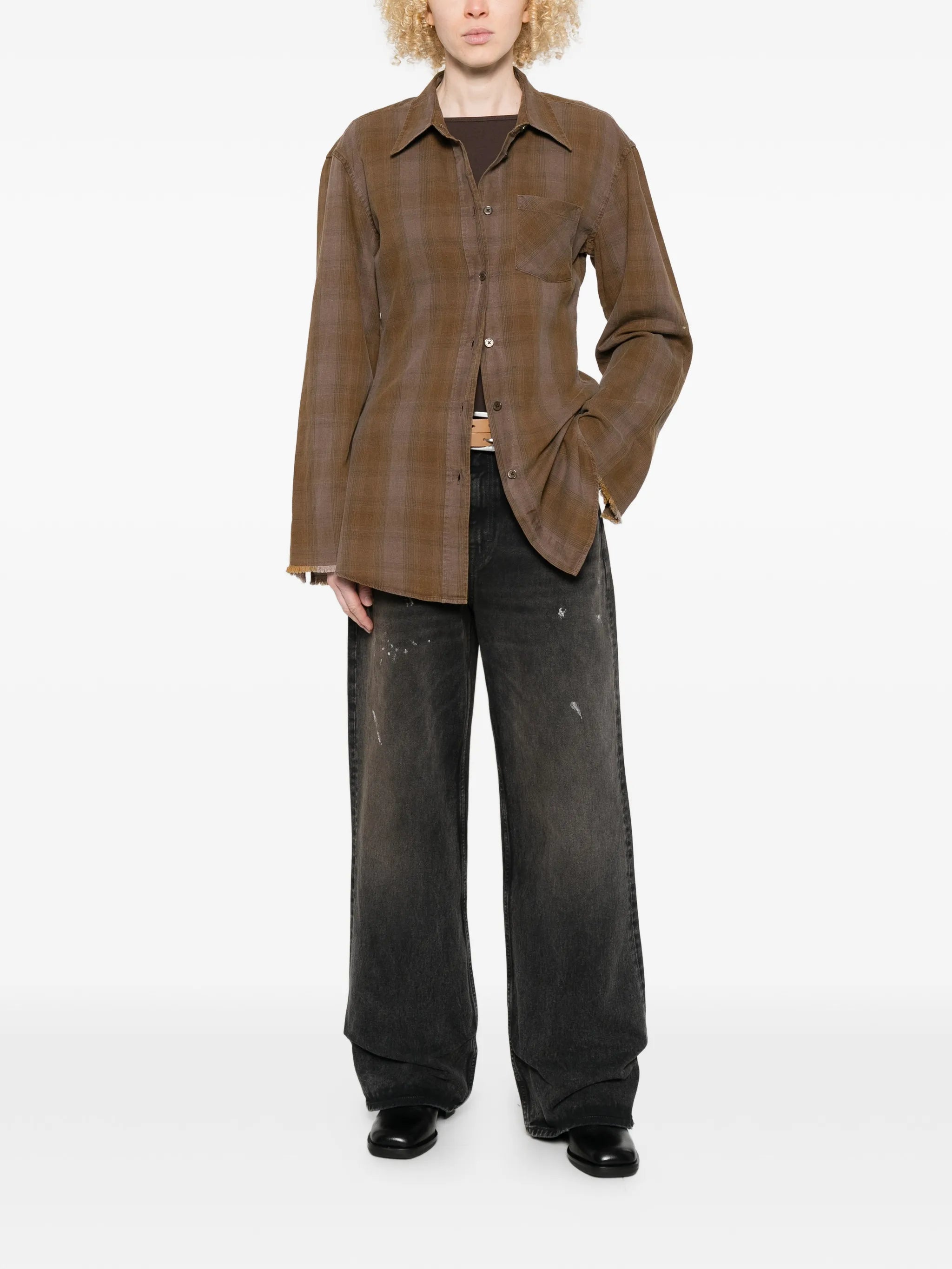 Daisy checked pocket shirt