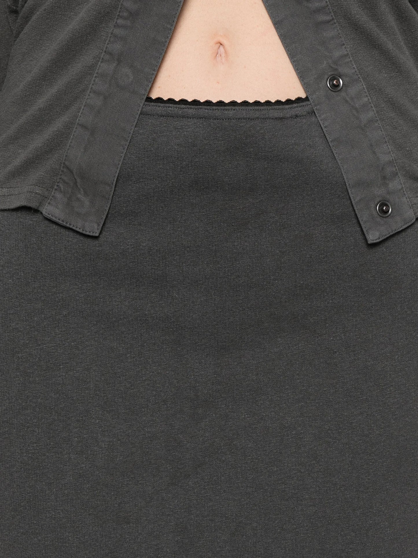 Picnic scalloped-trim midi skirt