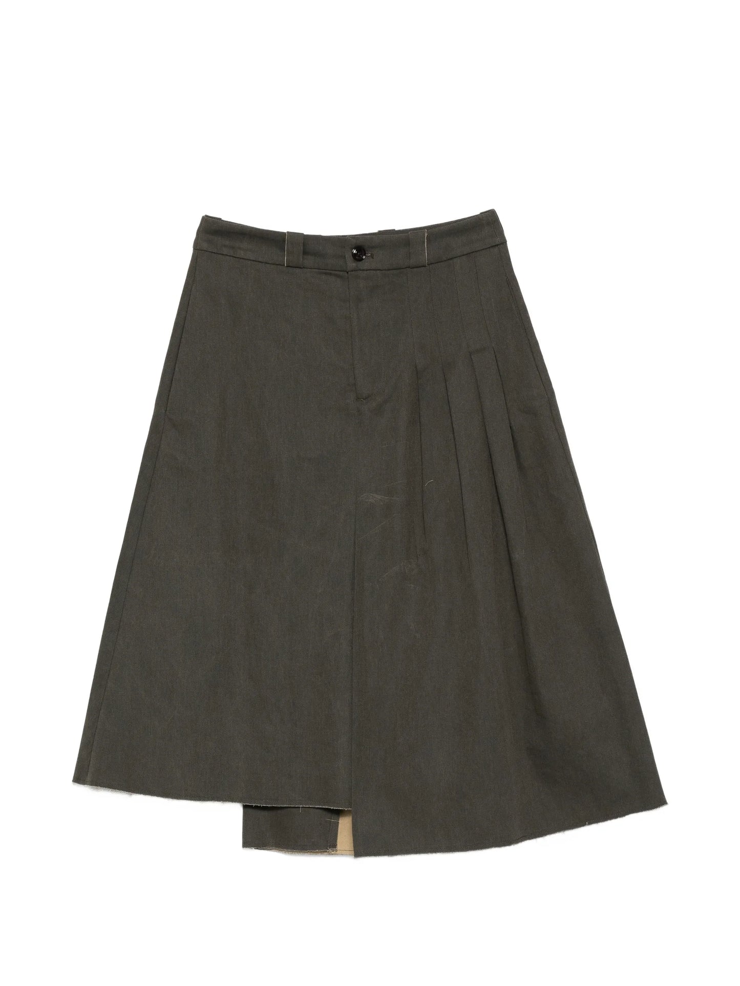 Origami asymmetric-hem midi skirt