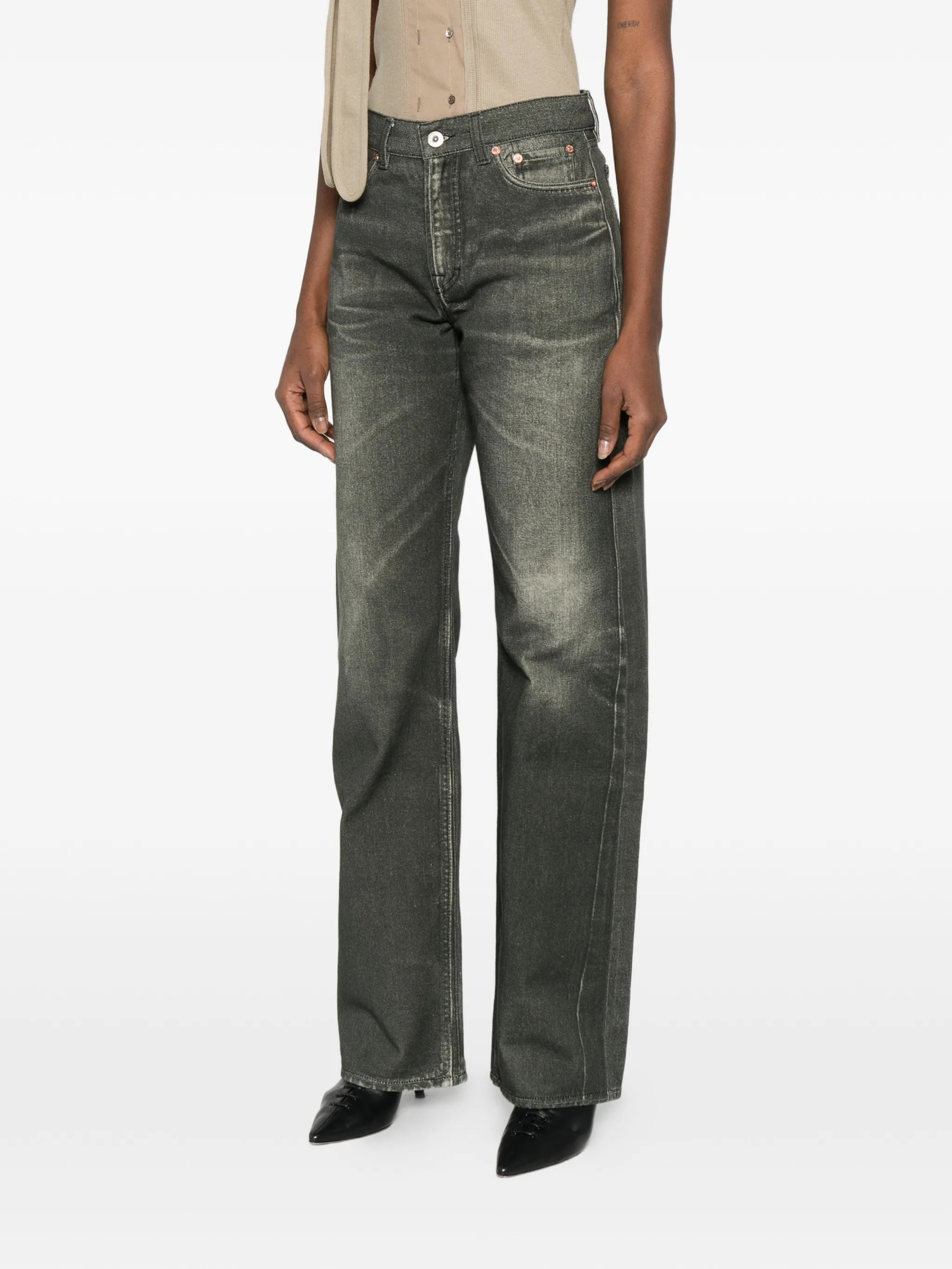 wata-cut straight-leg jeans