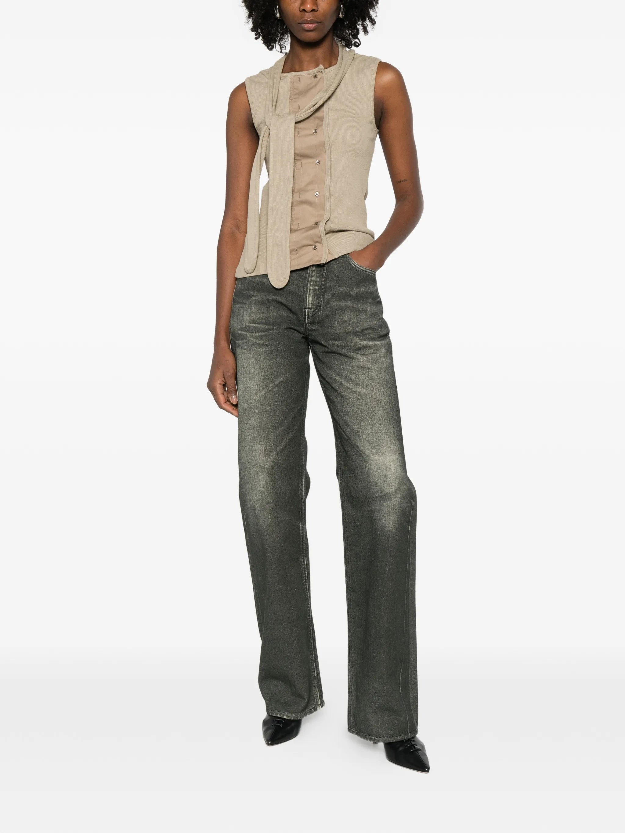 wata-cut straight-leg jeans