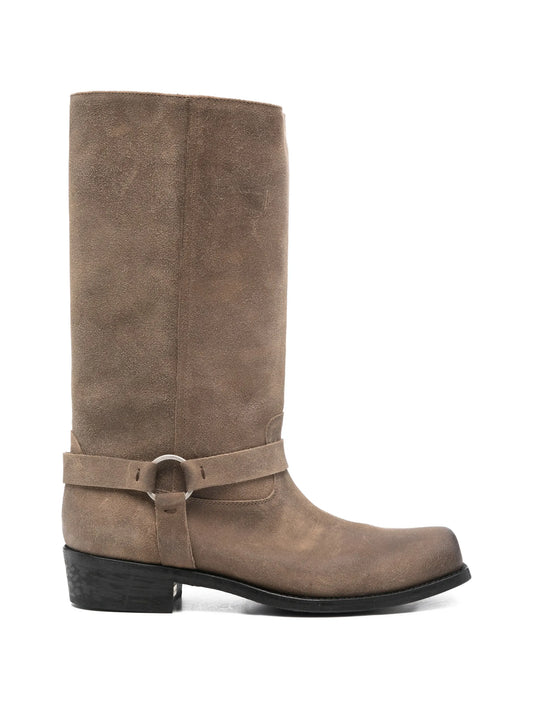 square-toe biker boots