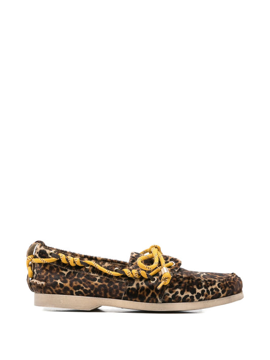leopard-print loafers
