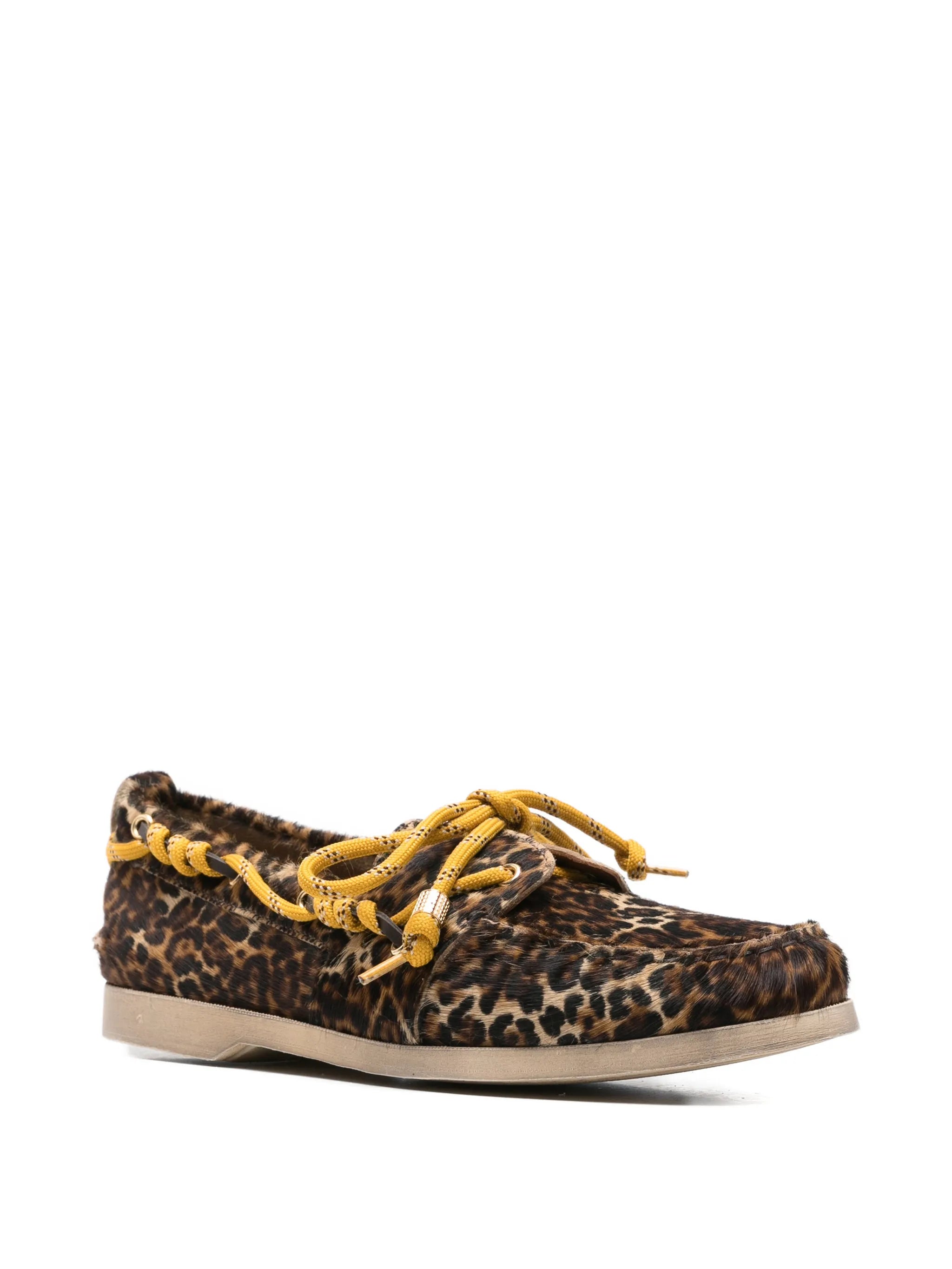 leopard-print loafers