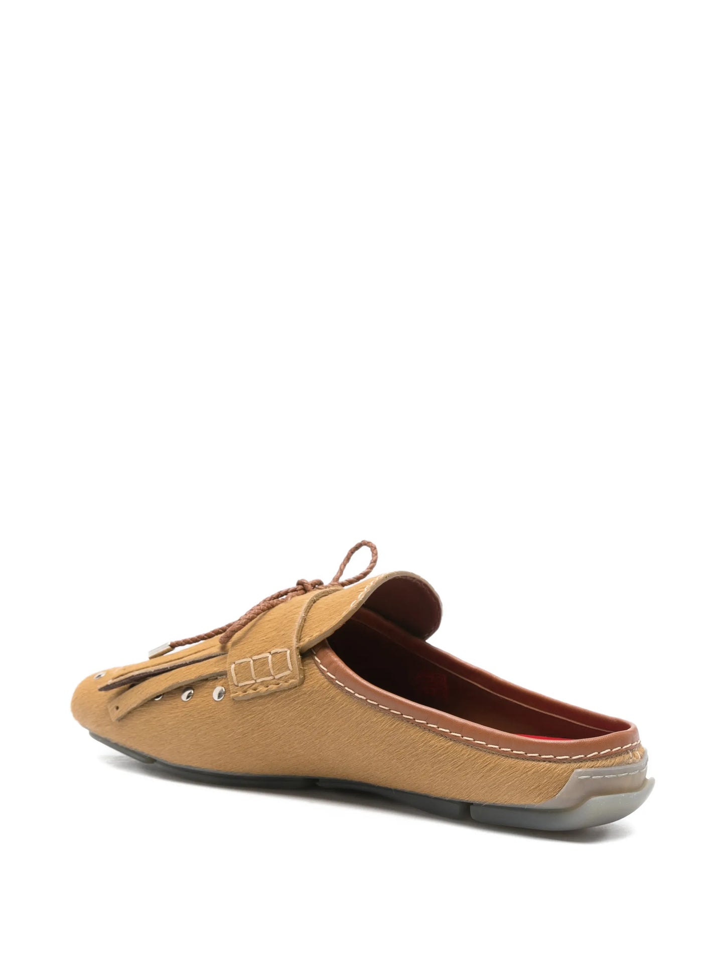 Montego calf-hair fringed mules