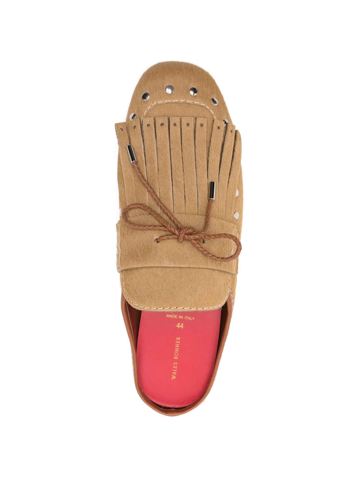 Montego calf-hair fringed mules