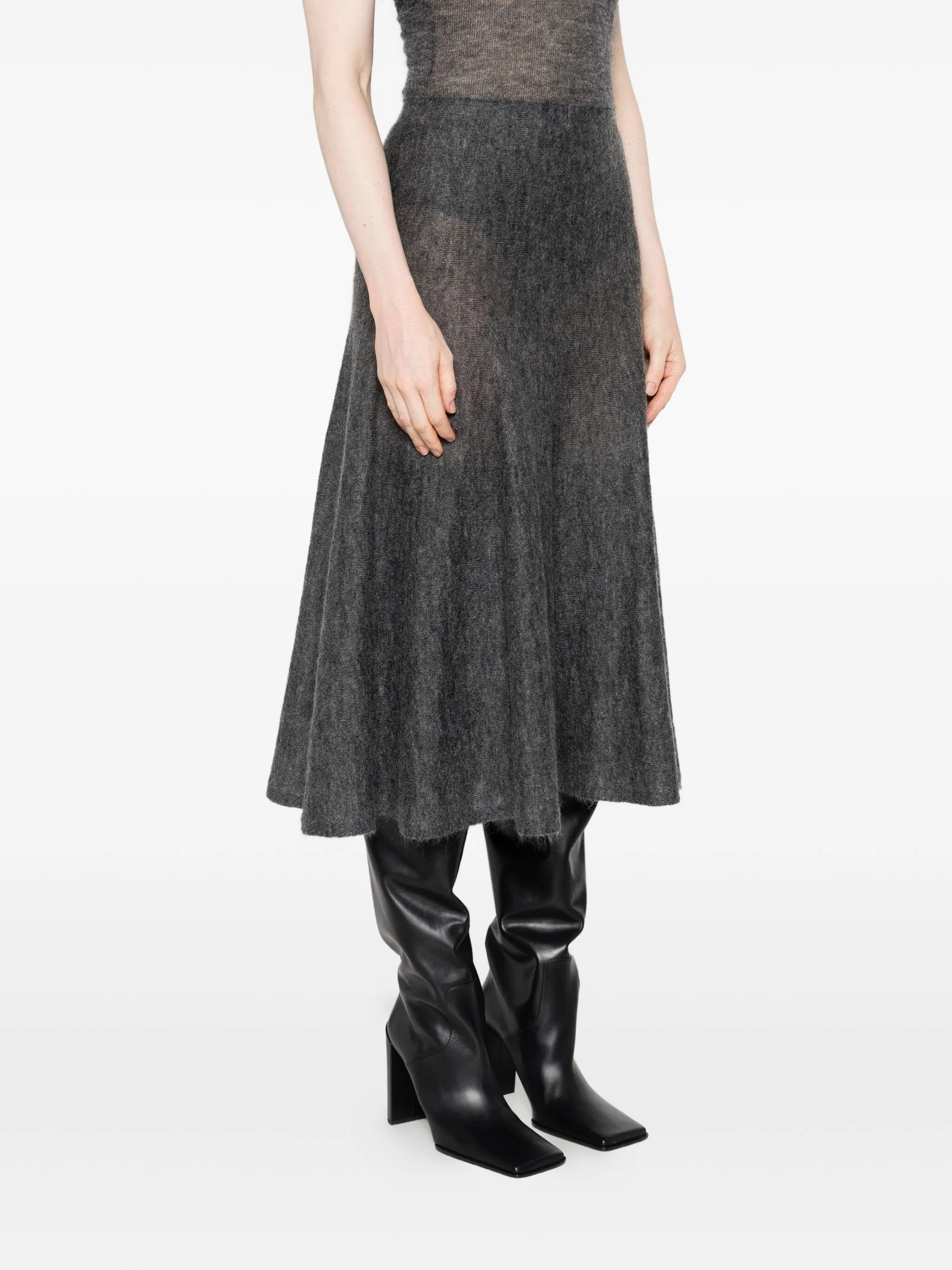A-line midi skirt