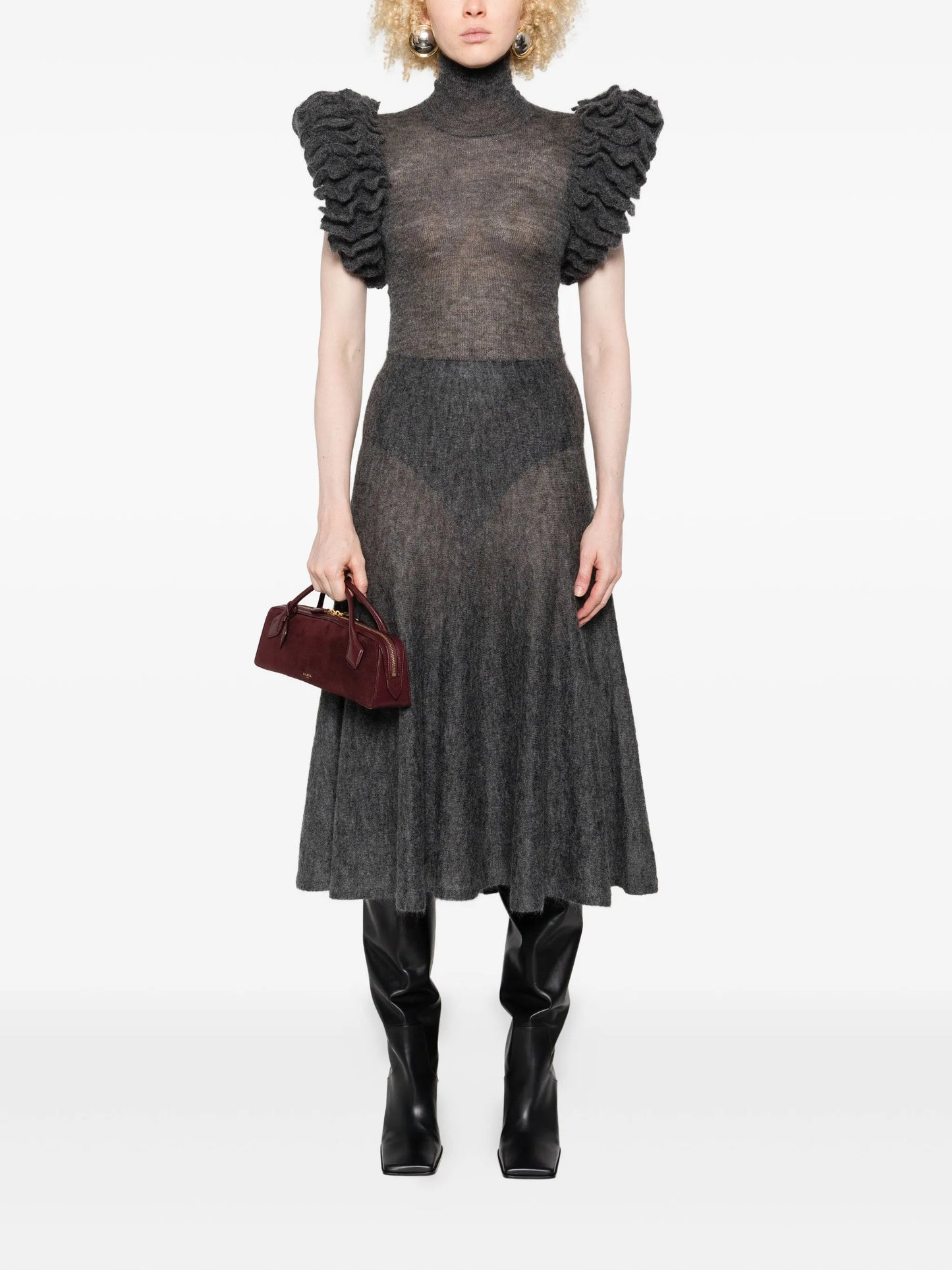 A-line midi skirt