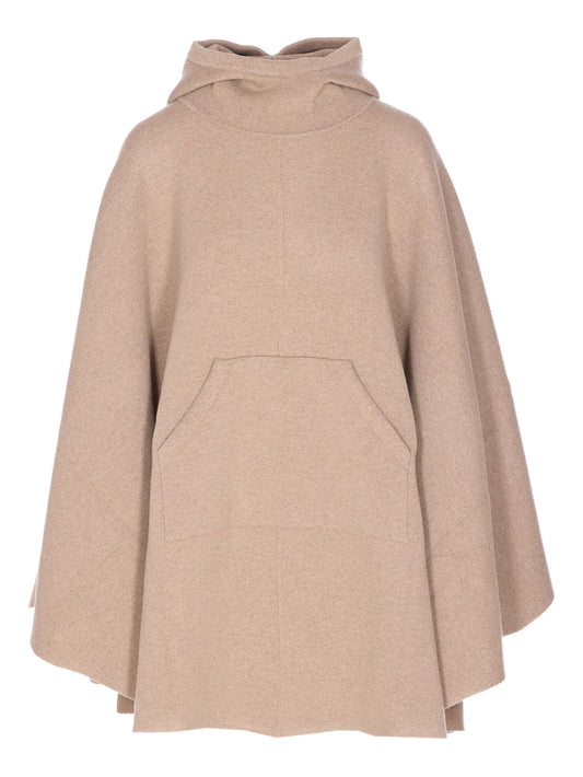 hooded cashmere cape