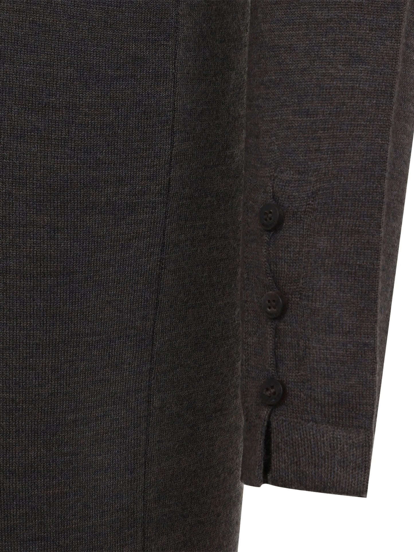 polo-neck button-front maxi dress