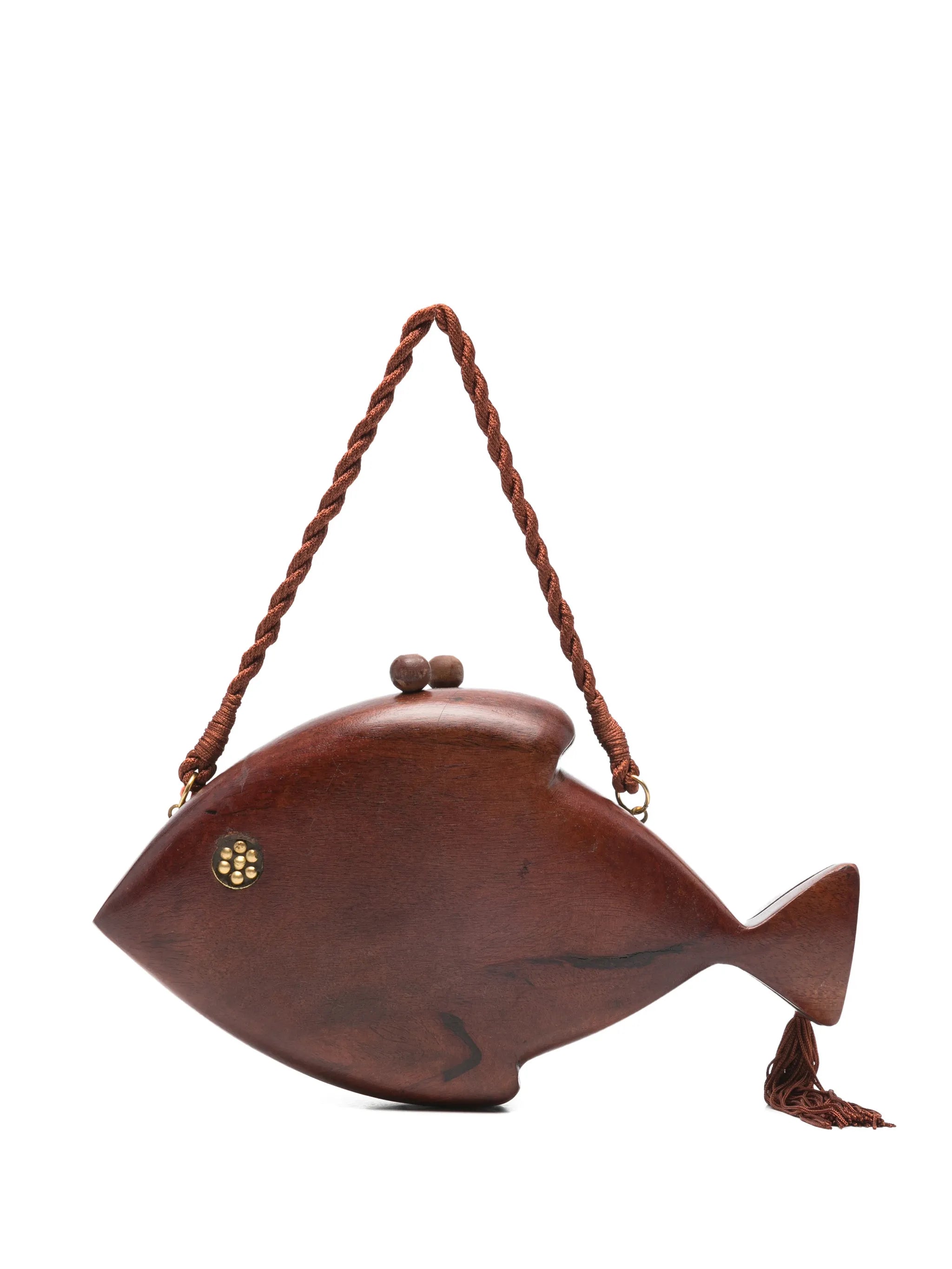 fish-motif clutch bag