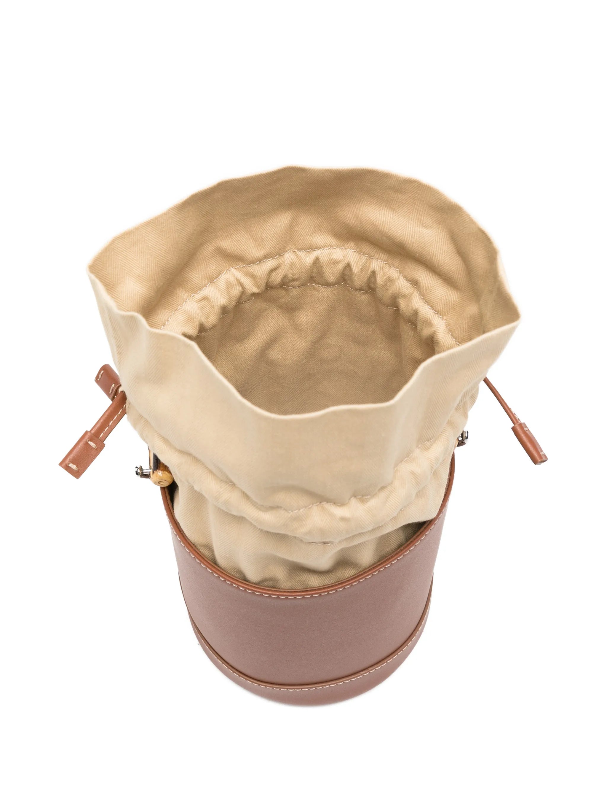 Tiki top-handle leather tote bag