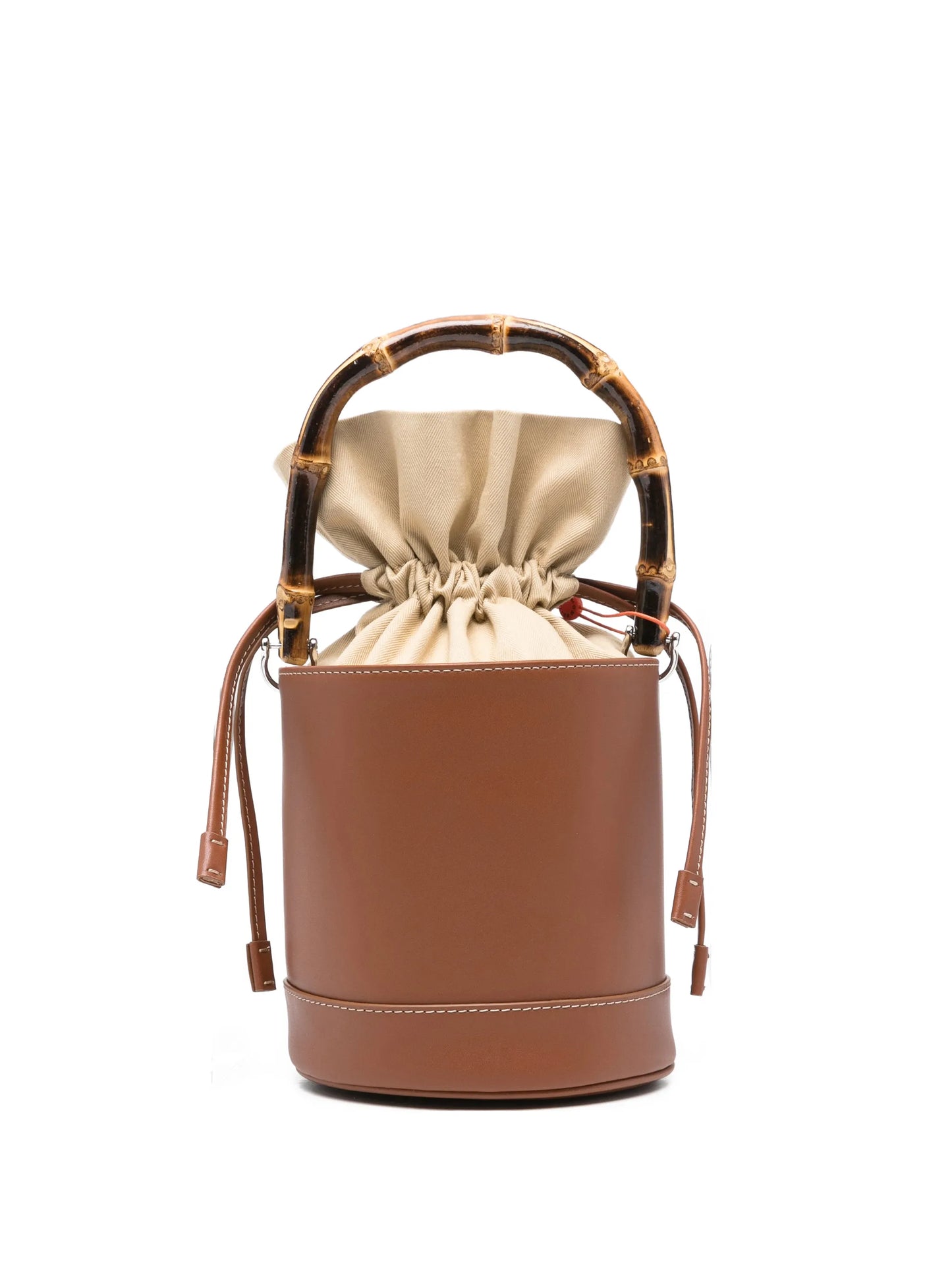 Tiki top-handle leather tote bag