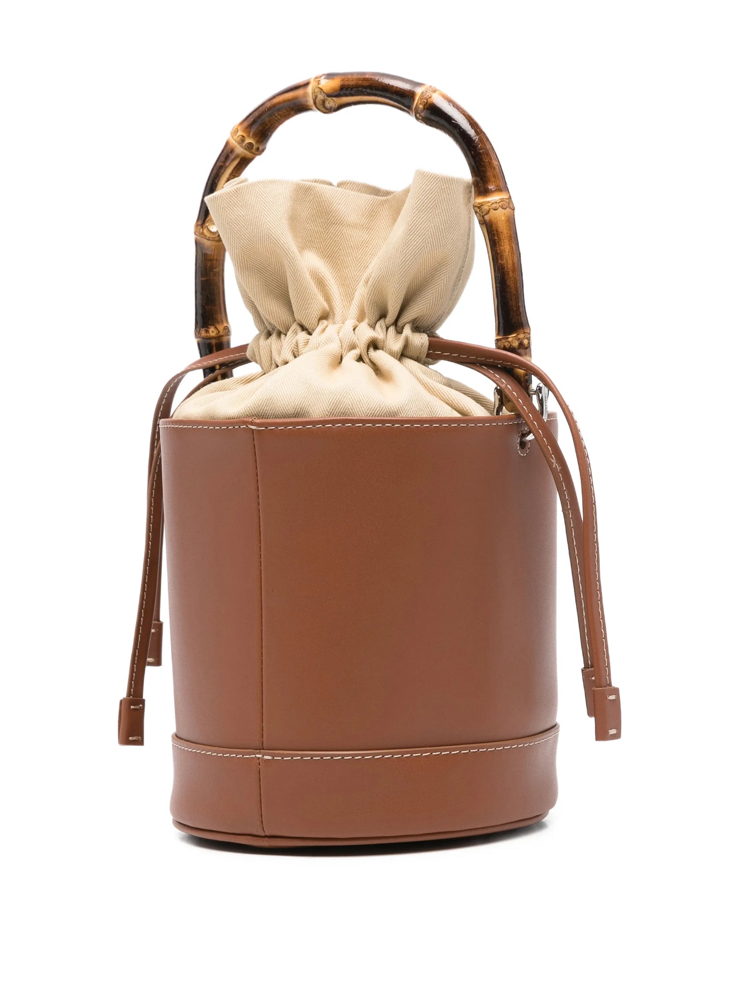 Tiki top-handle leather tote bag