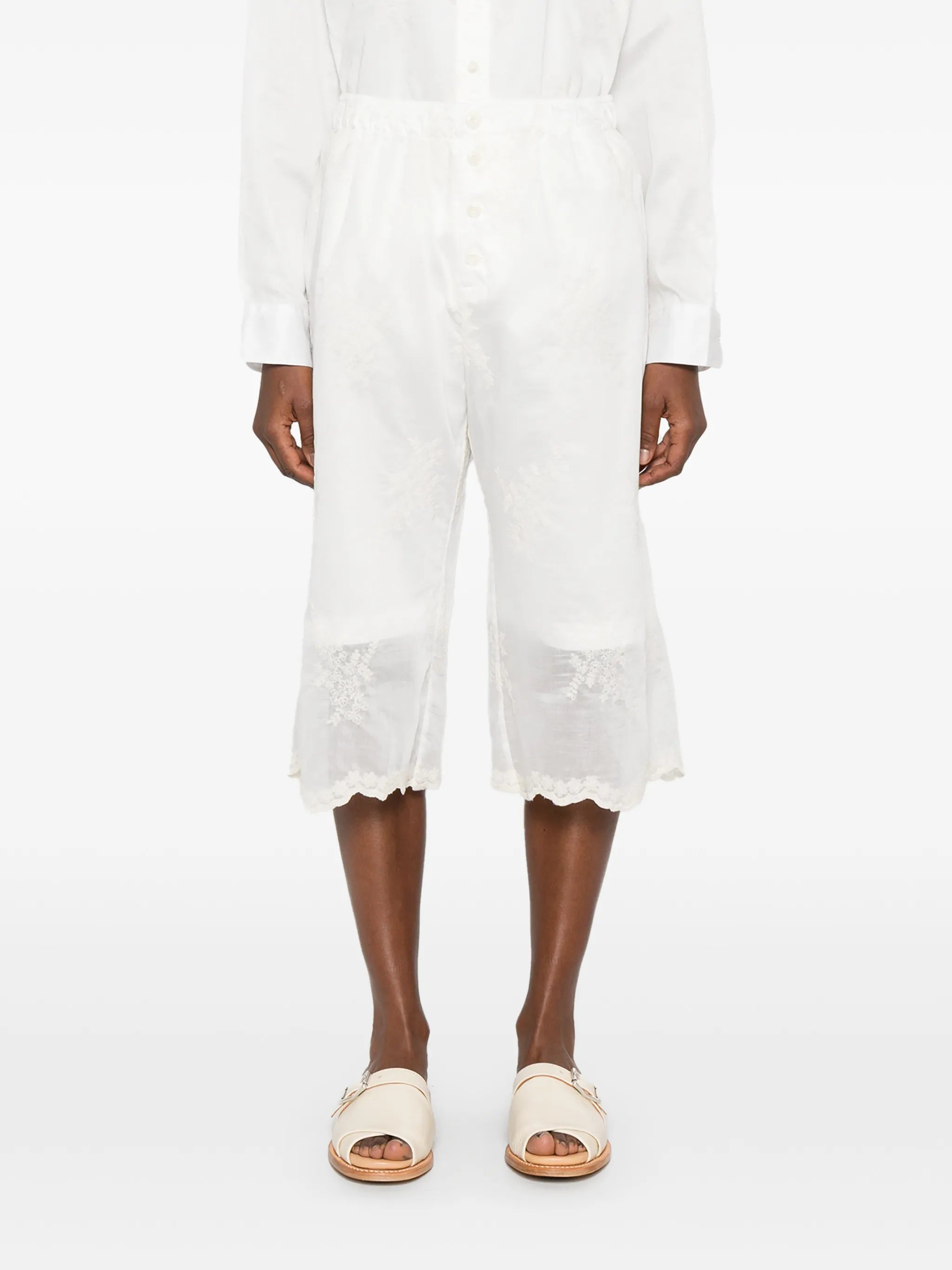 Frill bermuda shorts