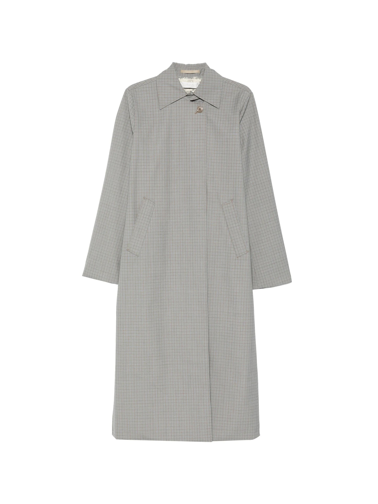 Capital single-breasted checked coat