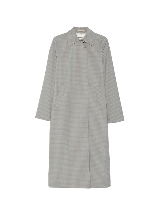 Capital single-breasted checked coat