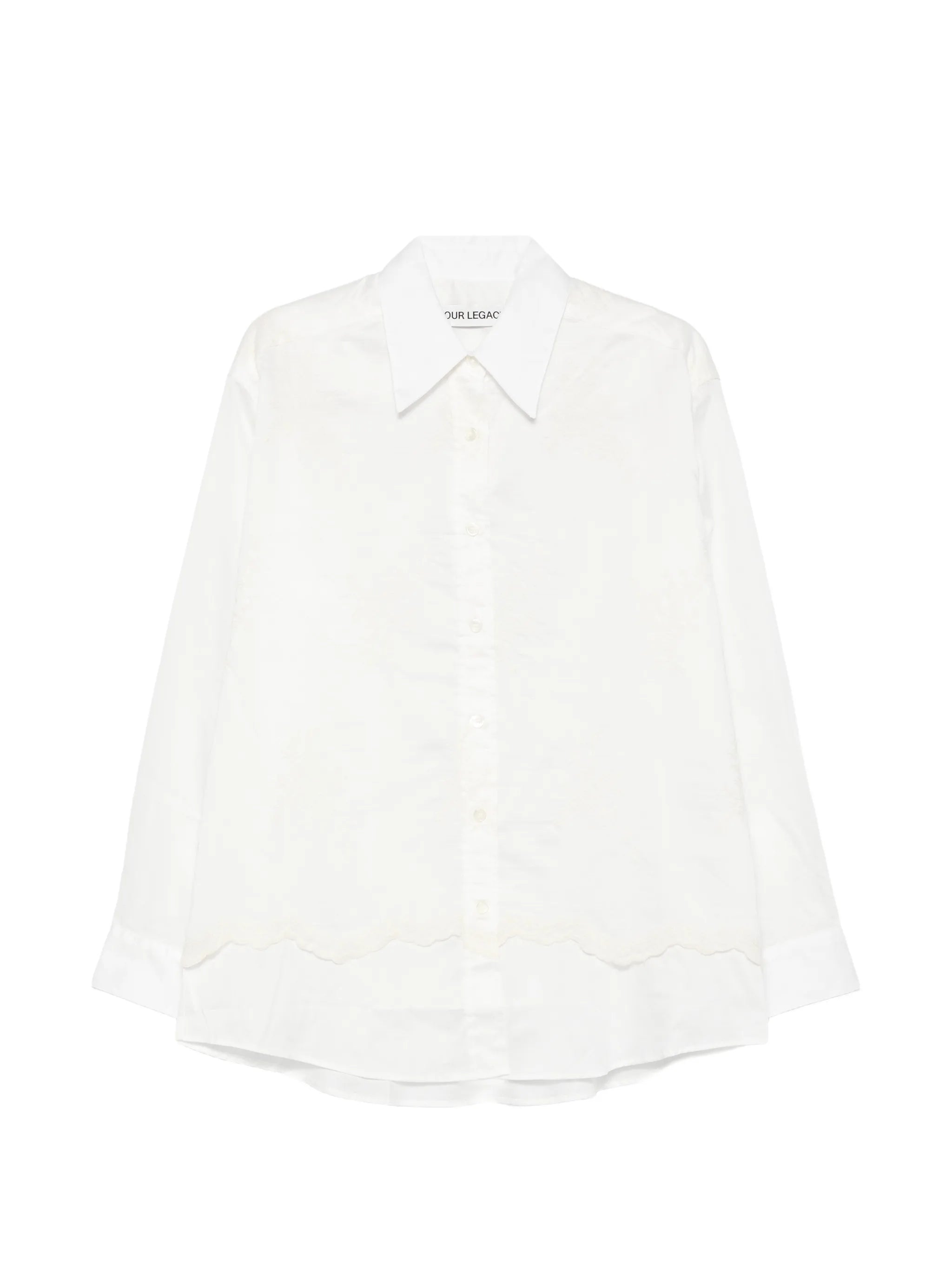 lace-trim shirt