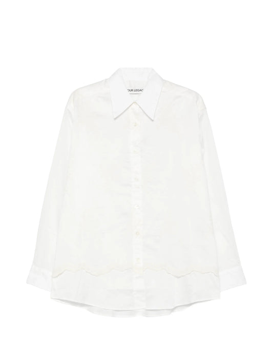 lace-trim shirt