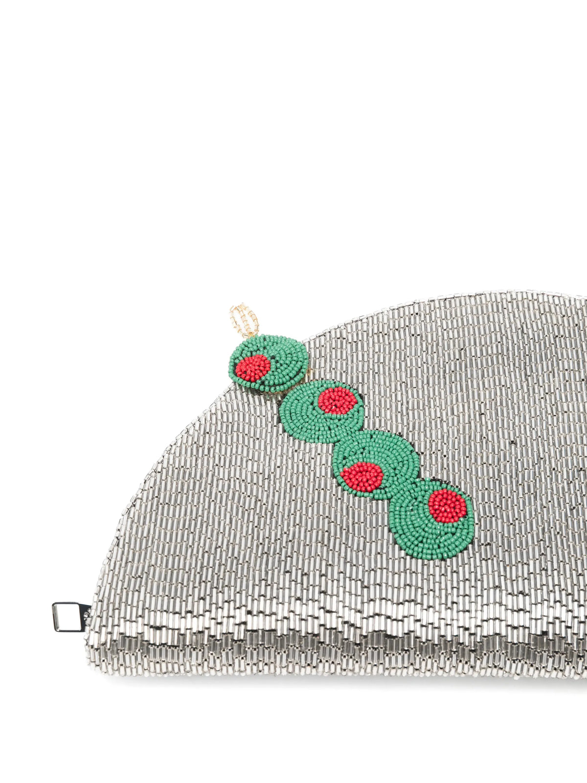 beaded lune clutch