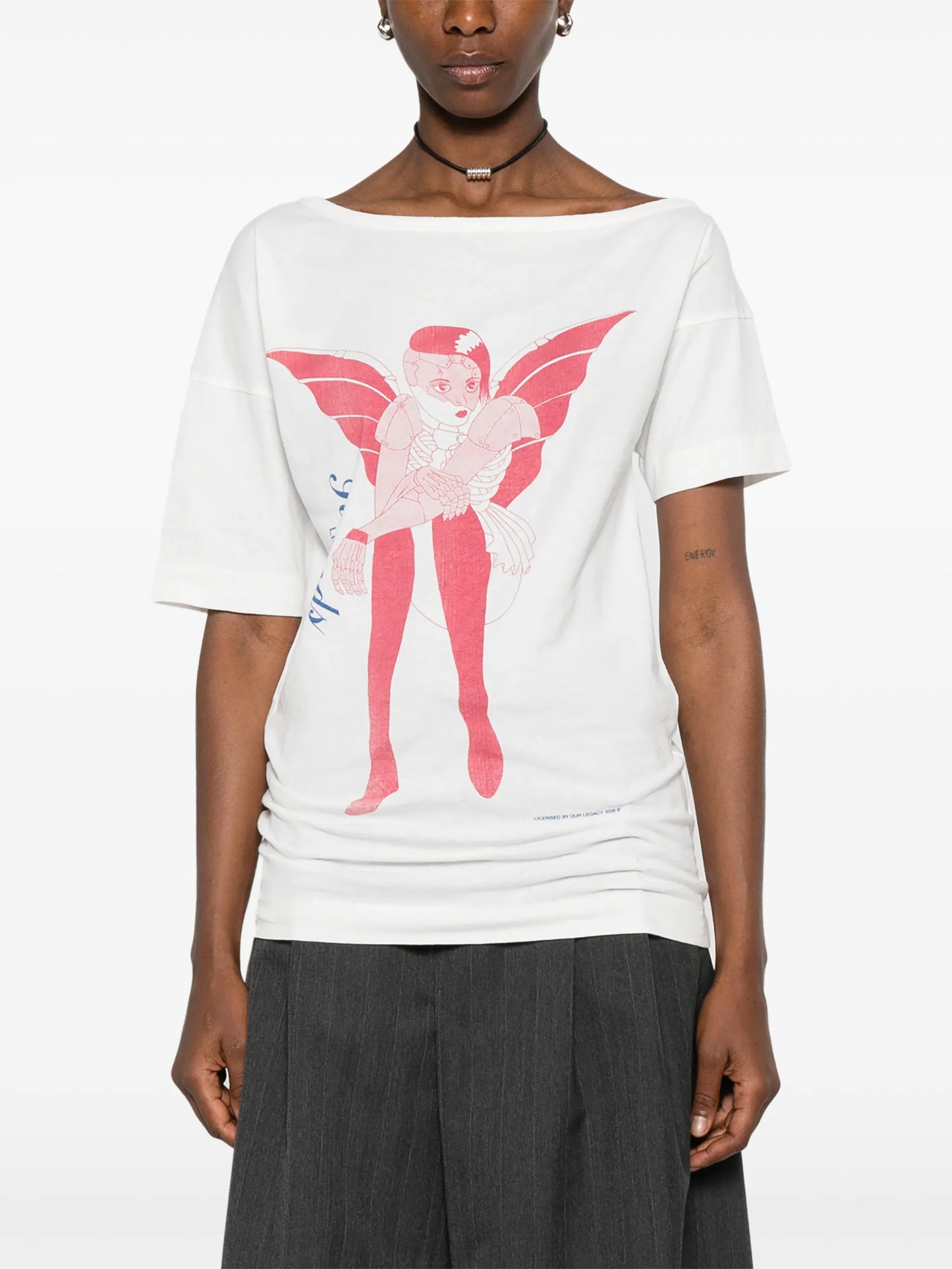 Slant printed T-shirt