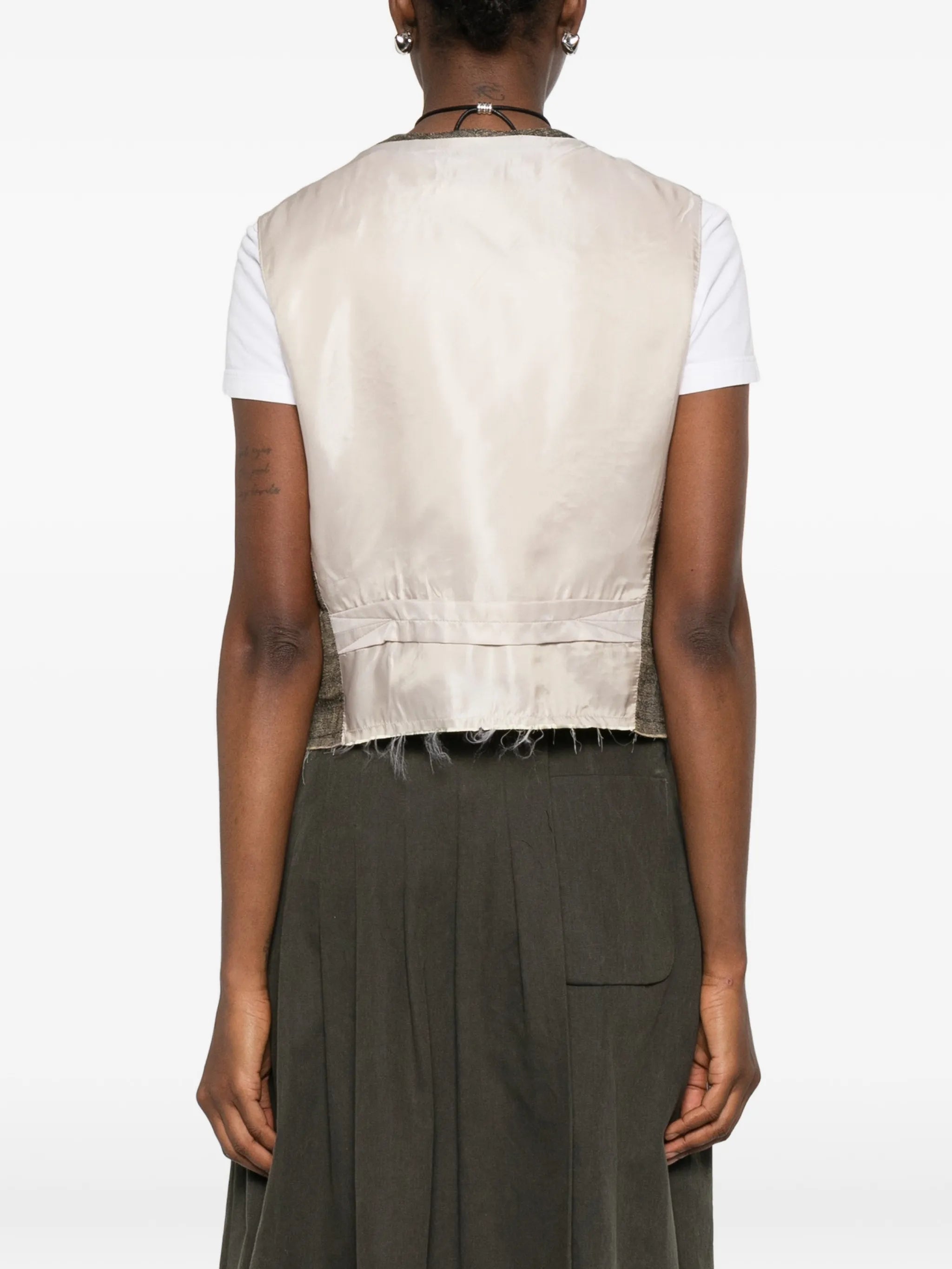 Base frayed-edge waistcoat
