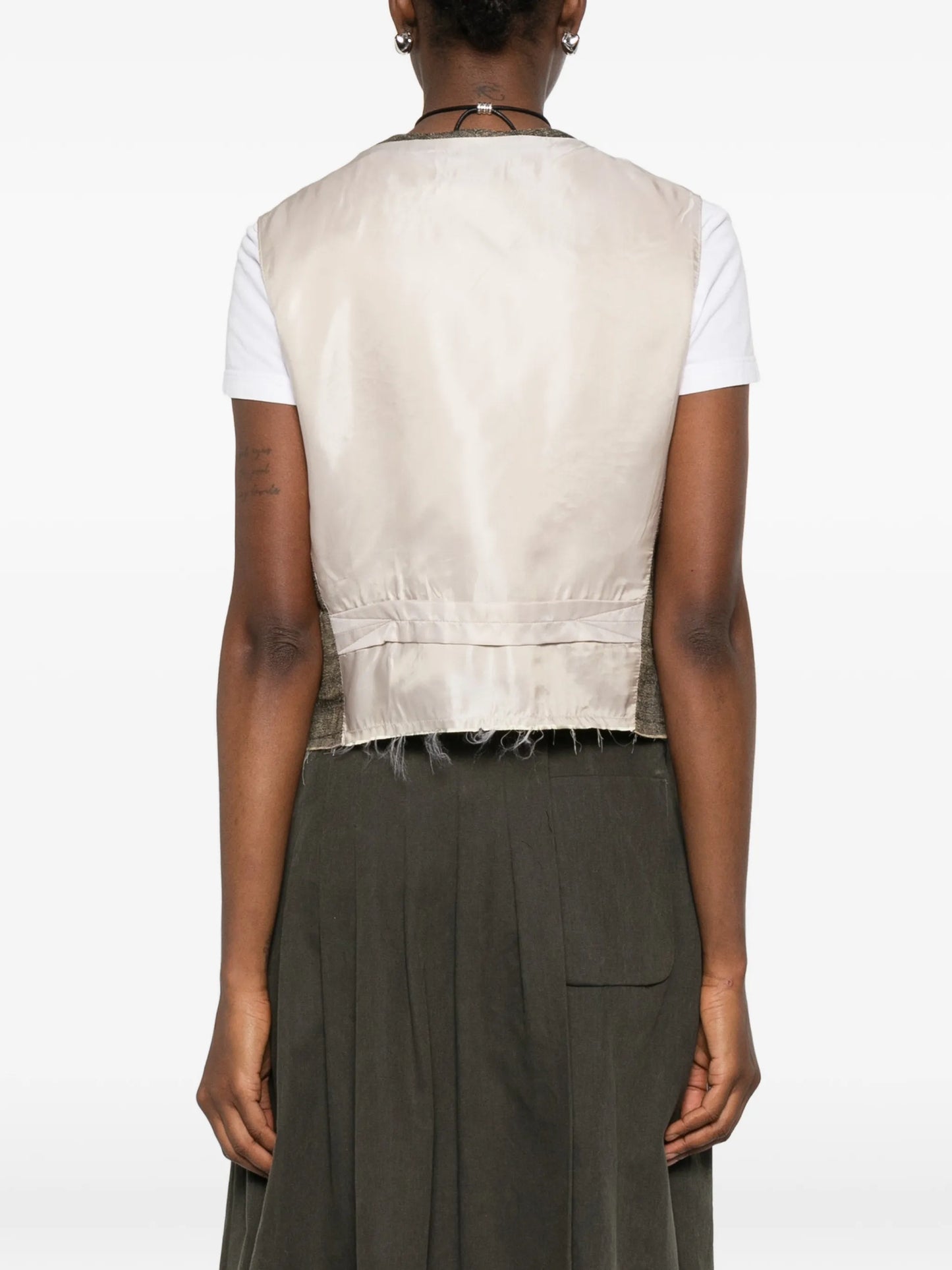 Base frayed-edge waistcoat