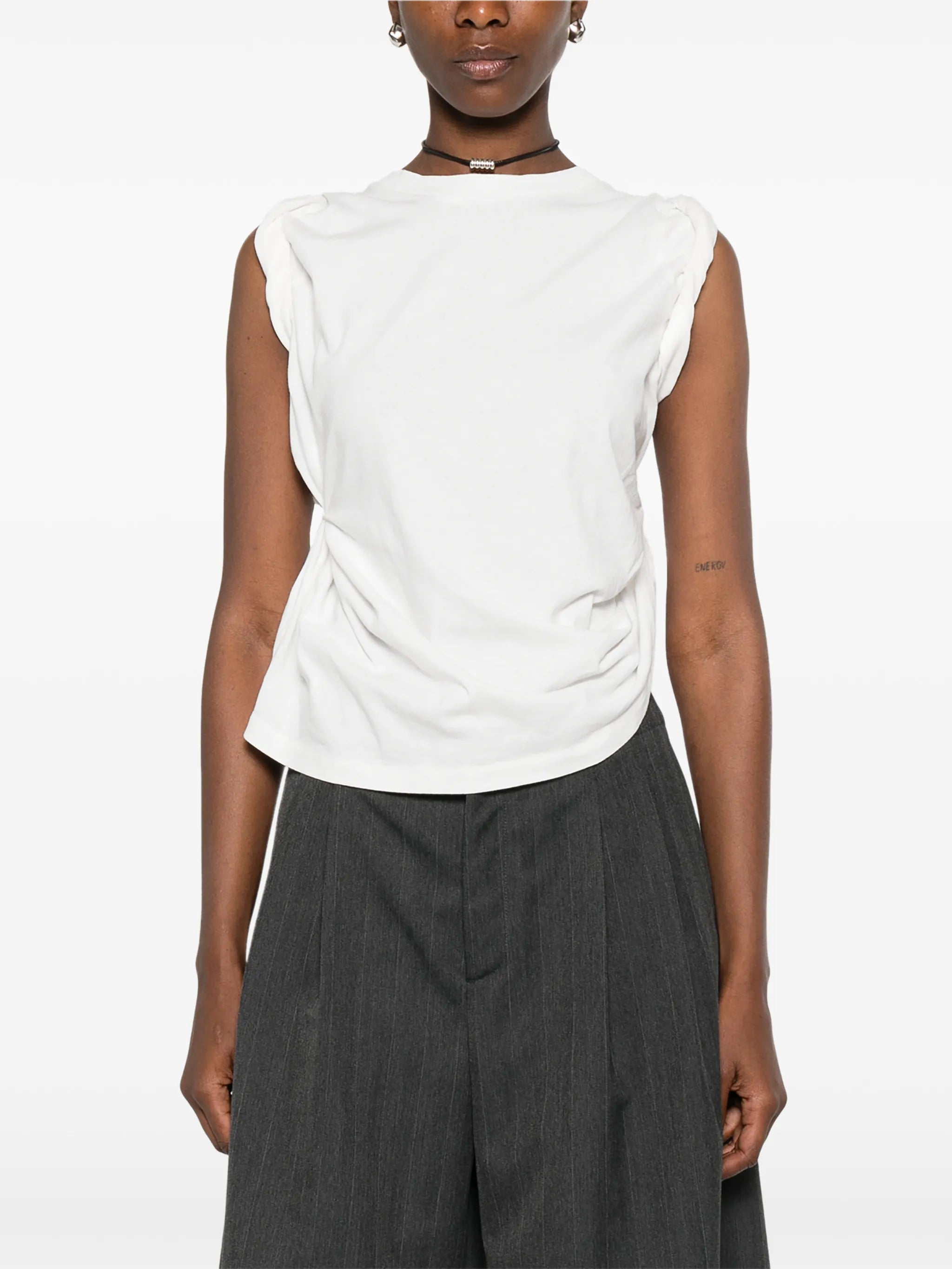 Twisted short-sleeves T-shirt