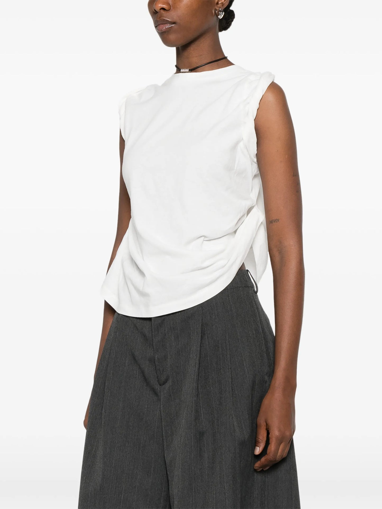 Twisted short-sleeves T-shirt