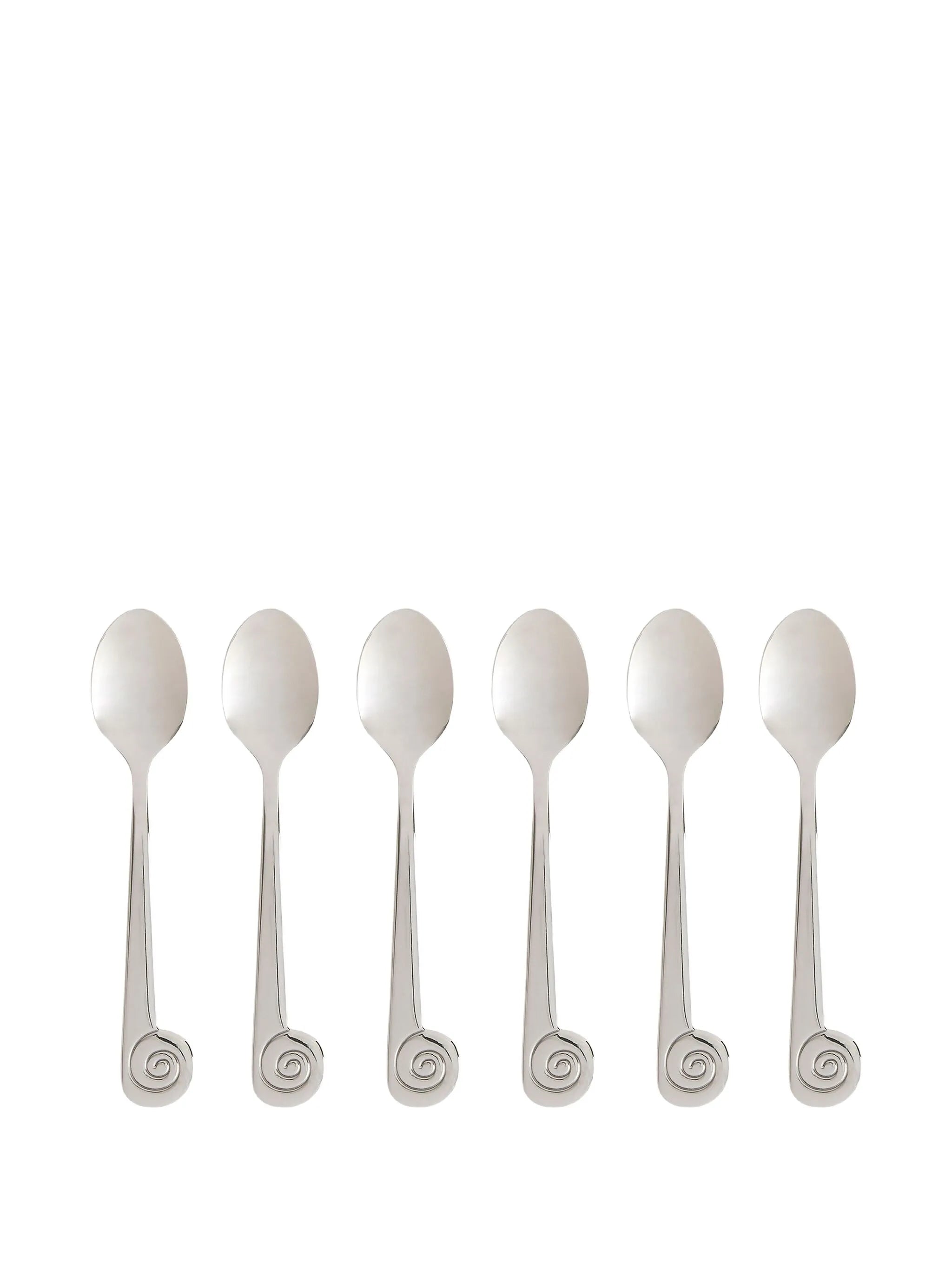 scrolled lescargot dessert spoons (six setting)