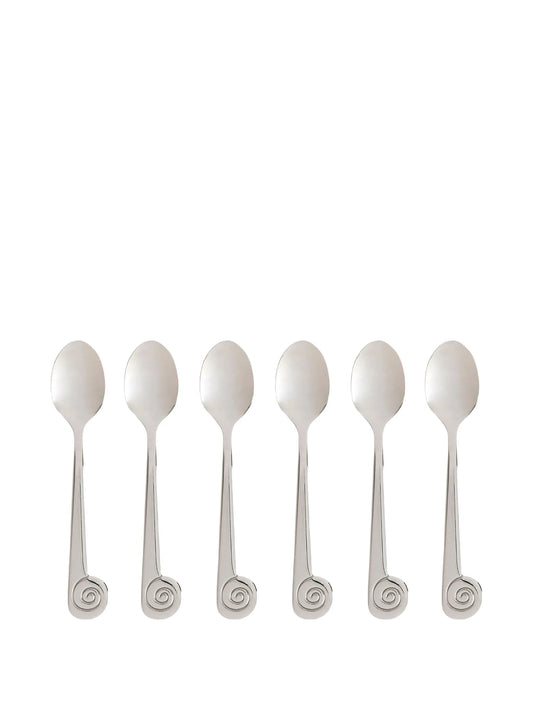 scrolled lescargot dessert spoons (six setting)