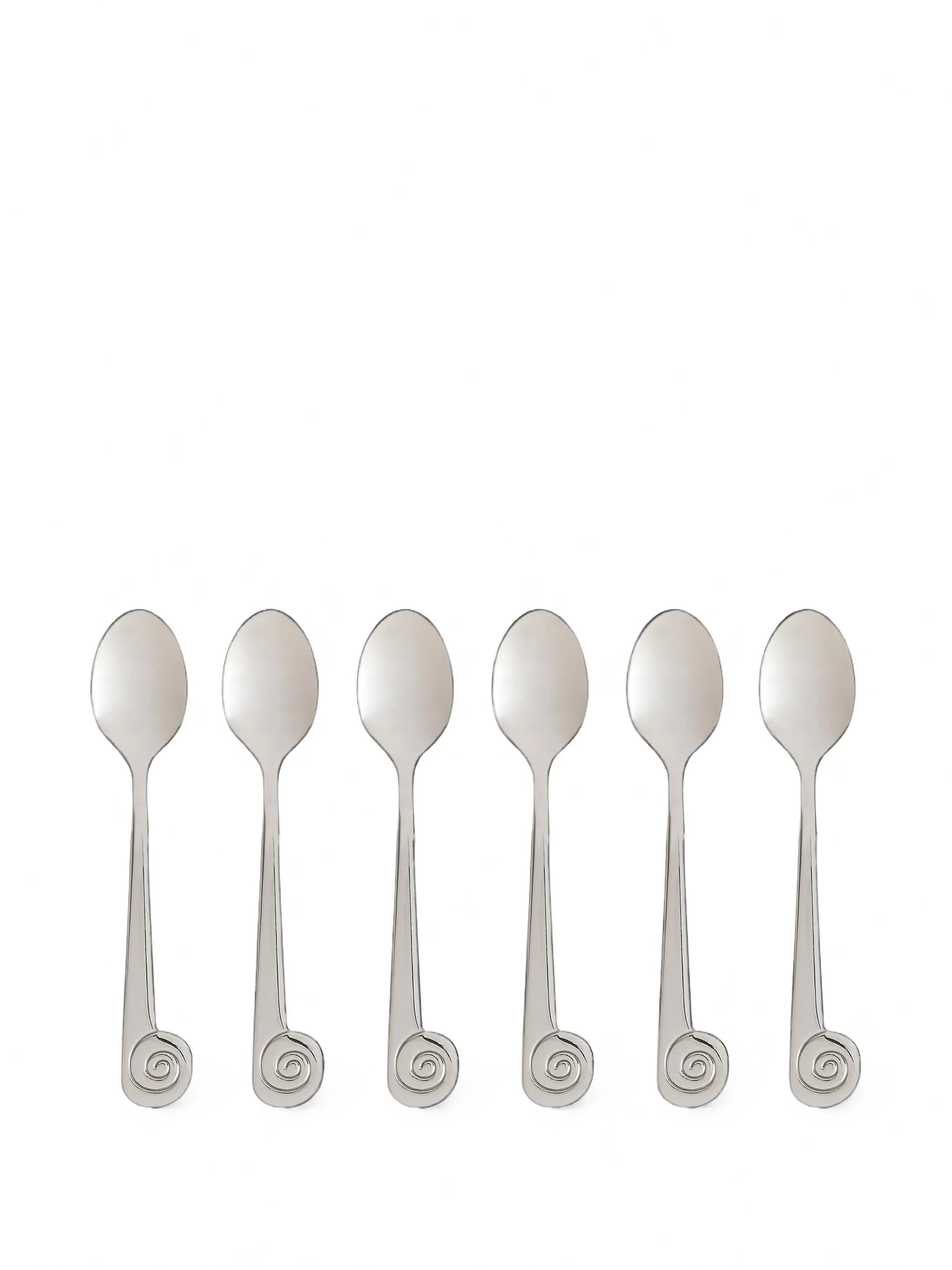scrolled lescargot dessert spoons (six setting)