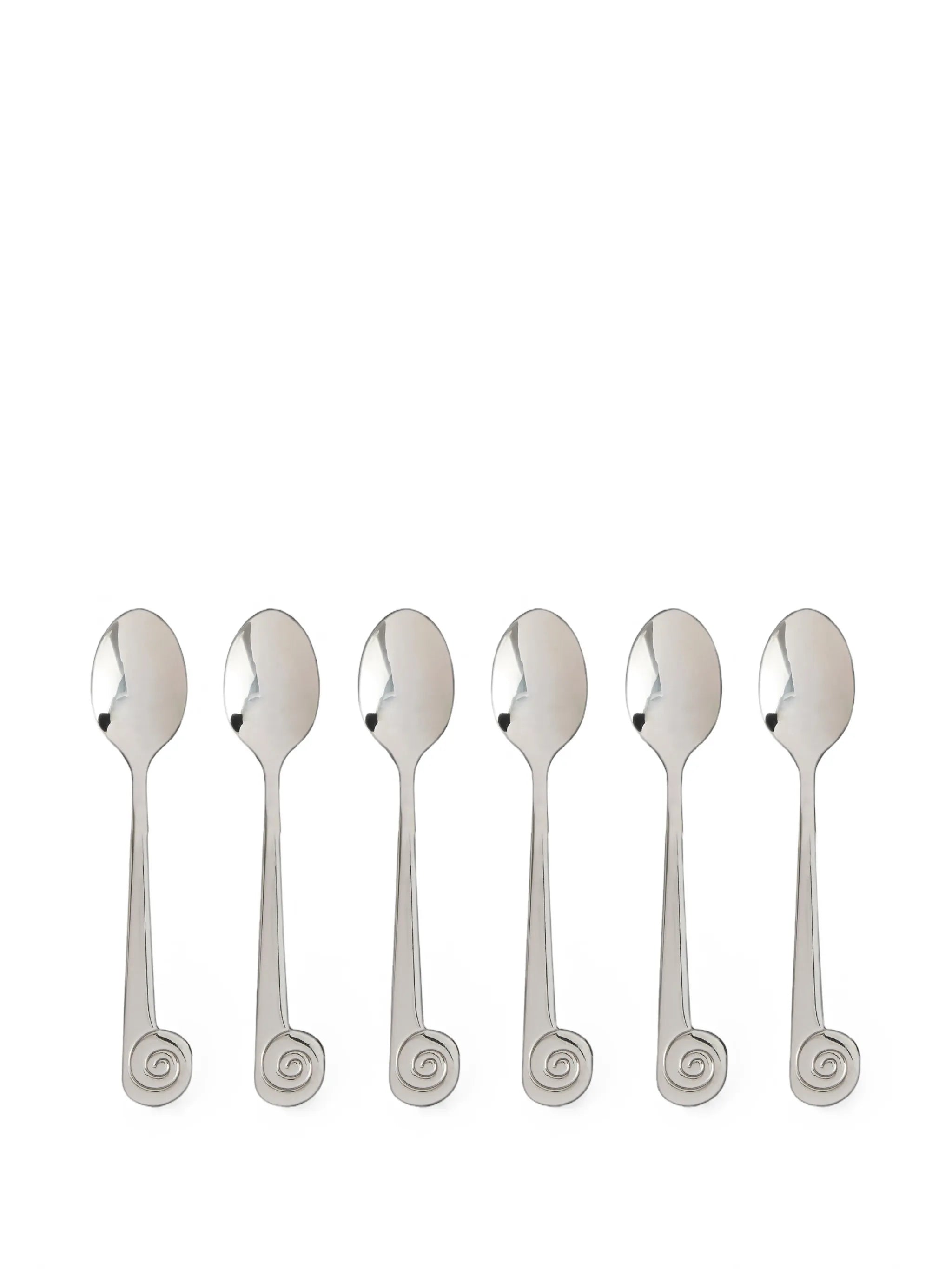 scrolled lescargot dessert spoons (six setting)