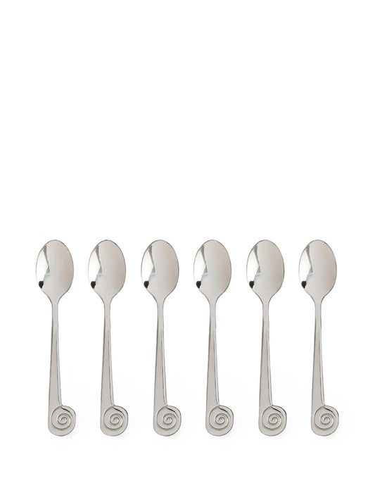 scrolled lescargot dessert spoons (six setting)