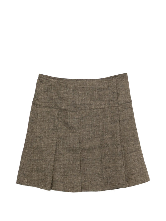 Girdle pleated skirt