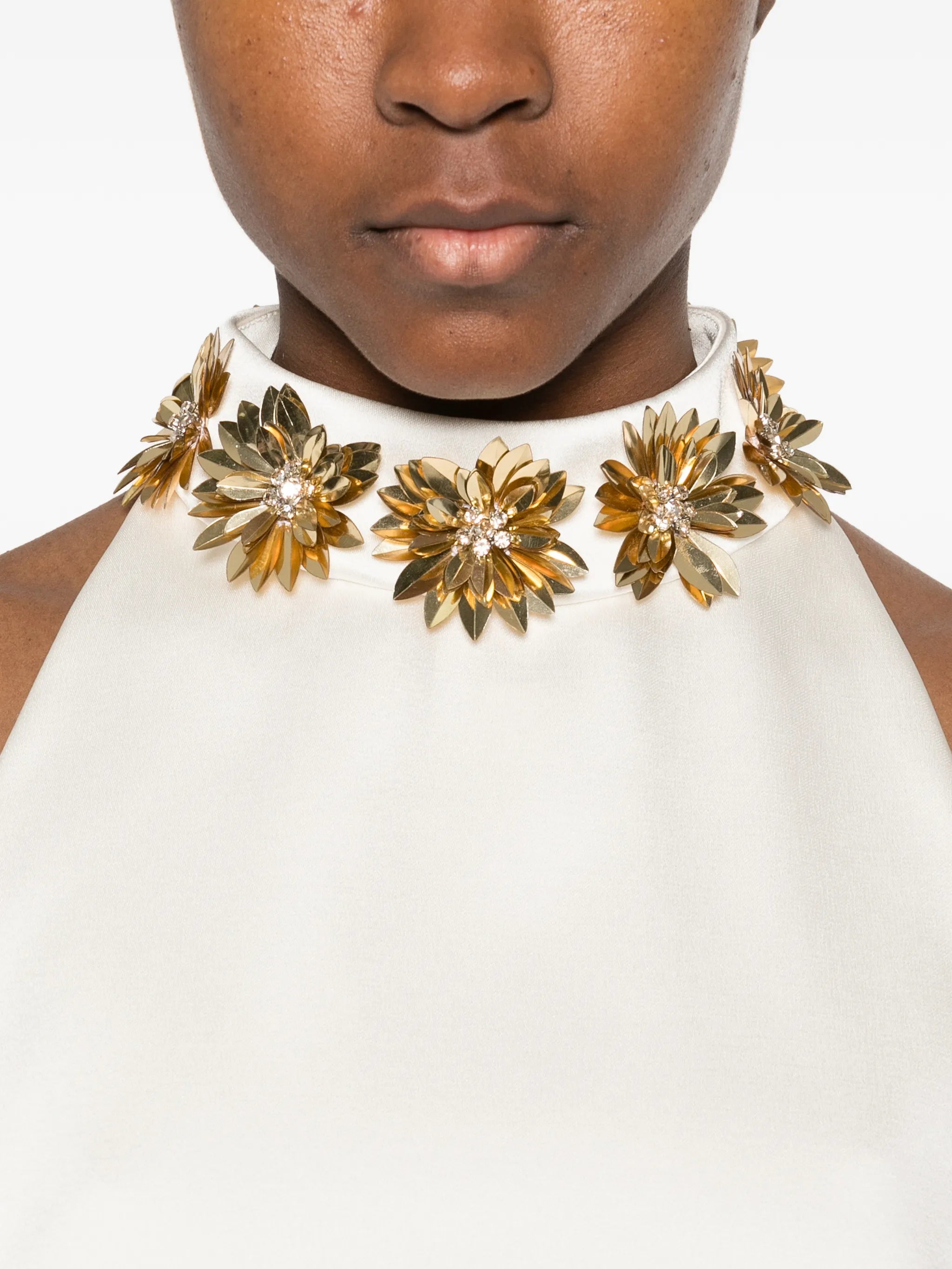 Giacinta flower-embellishment mini dress