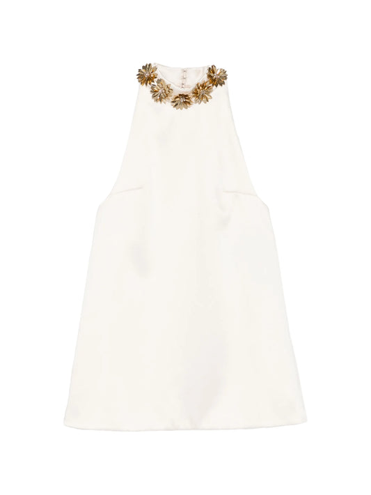 Giacinta flower-embellishment mini dress