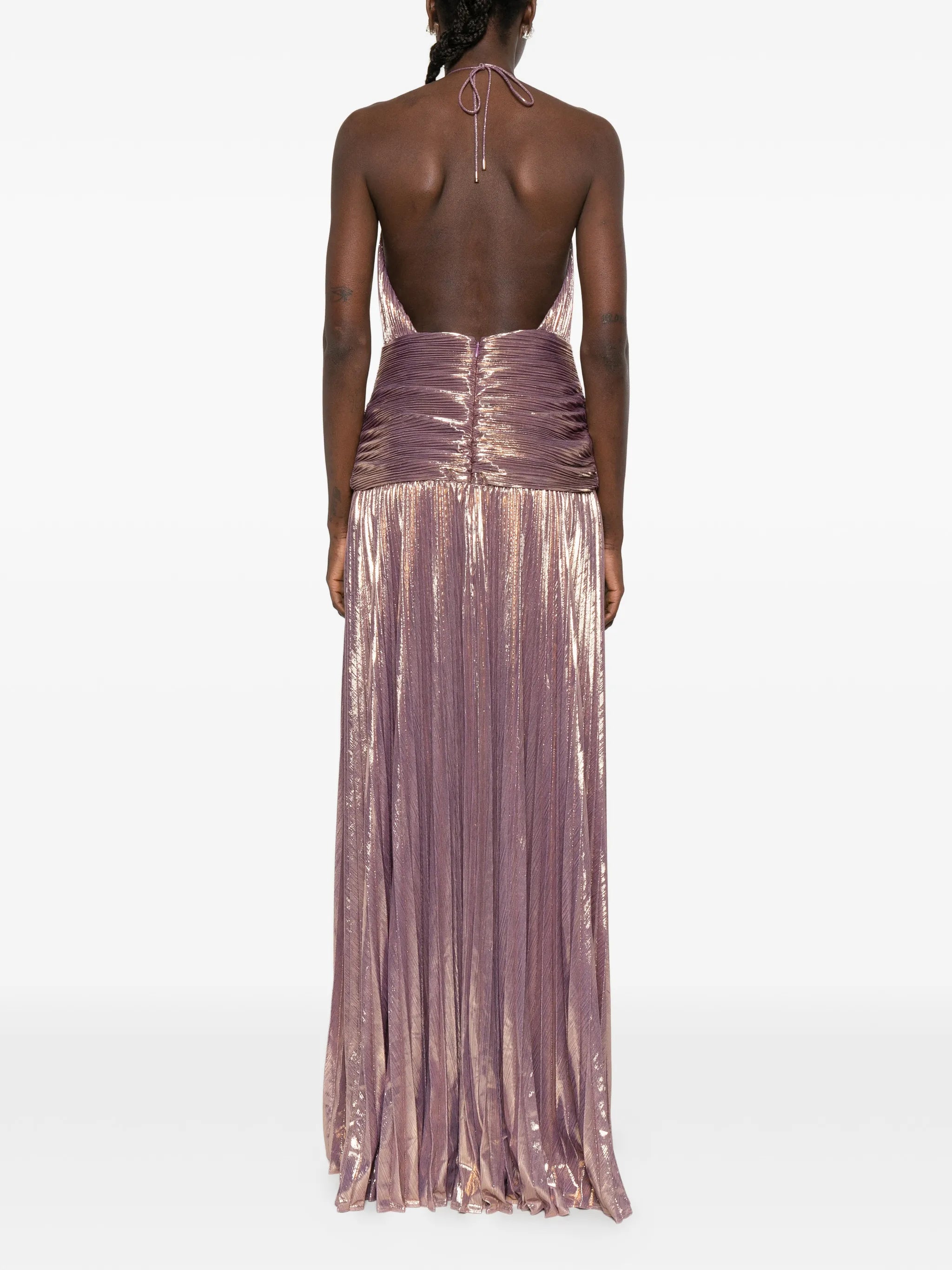 Thalia pleated maxi dress