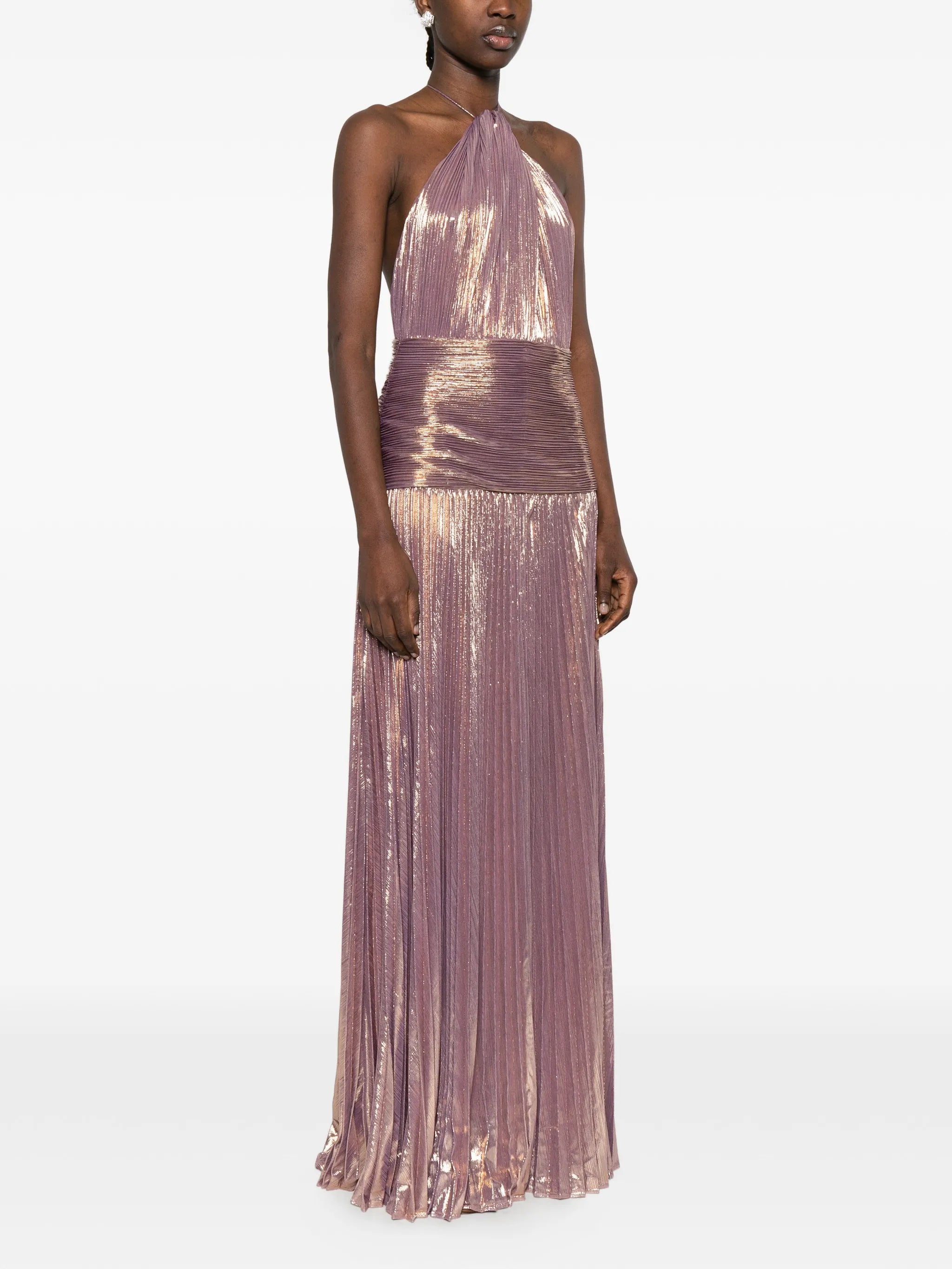 Thalia pleated maxi dress