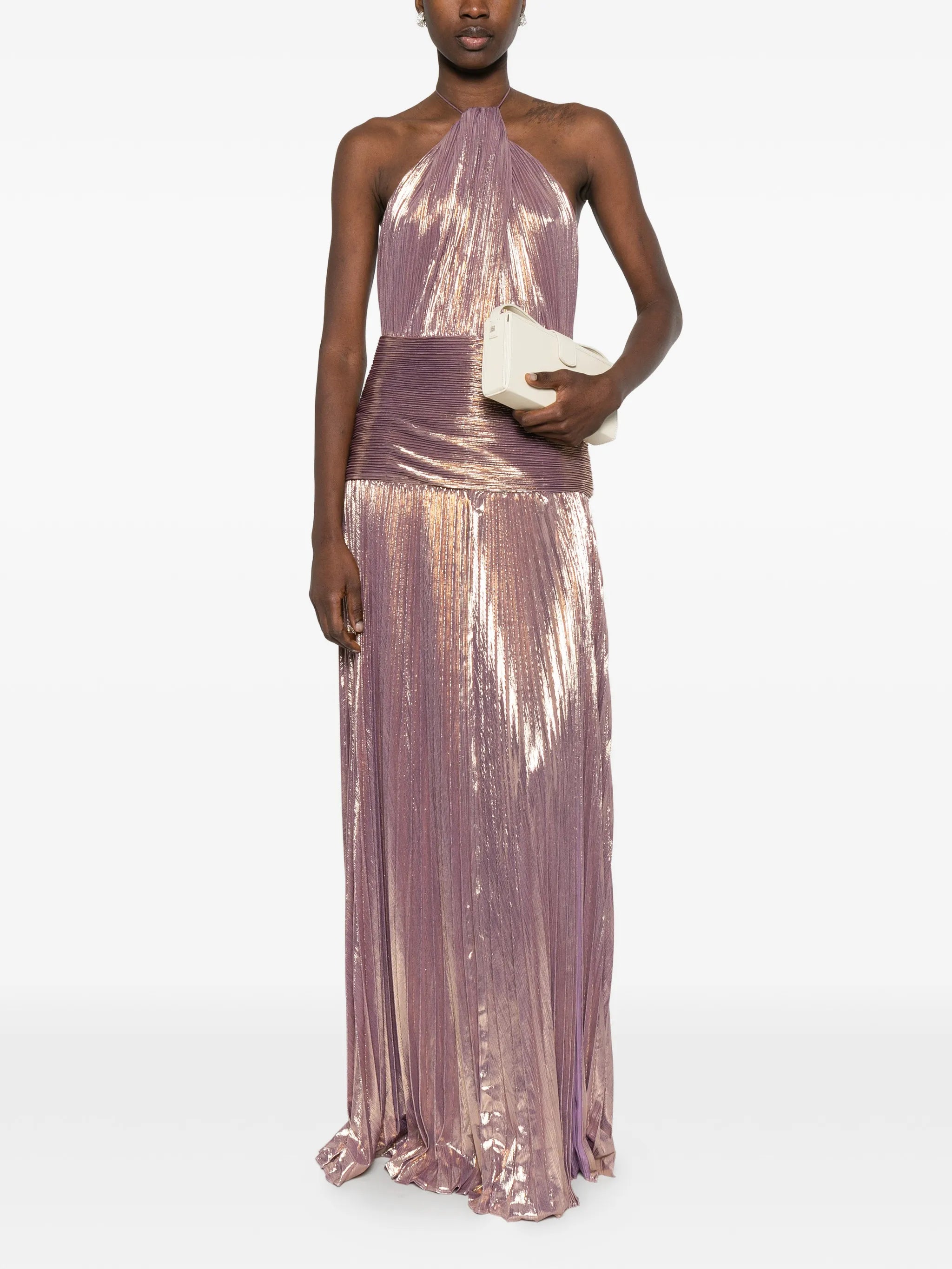 Thalia pleated maxi dress